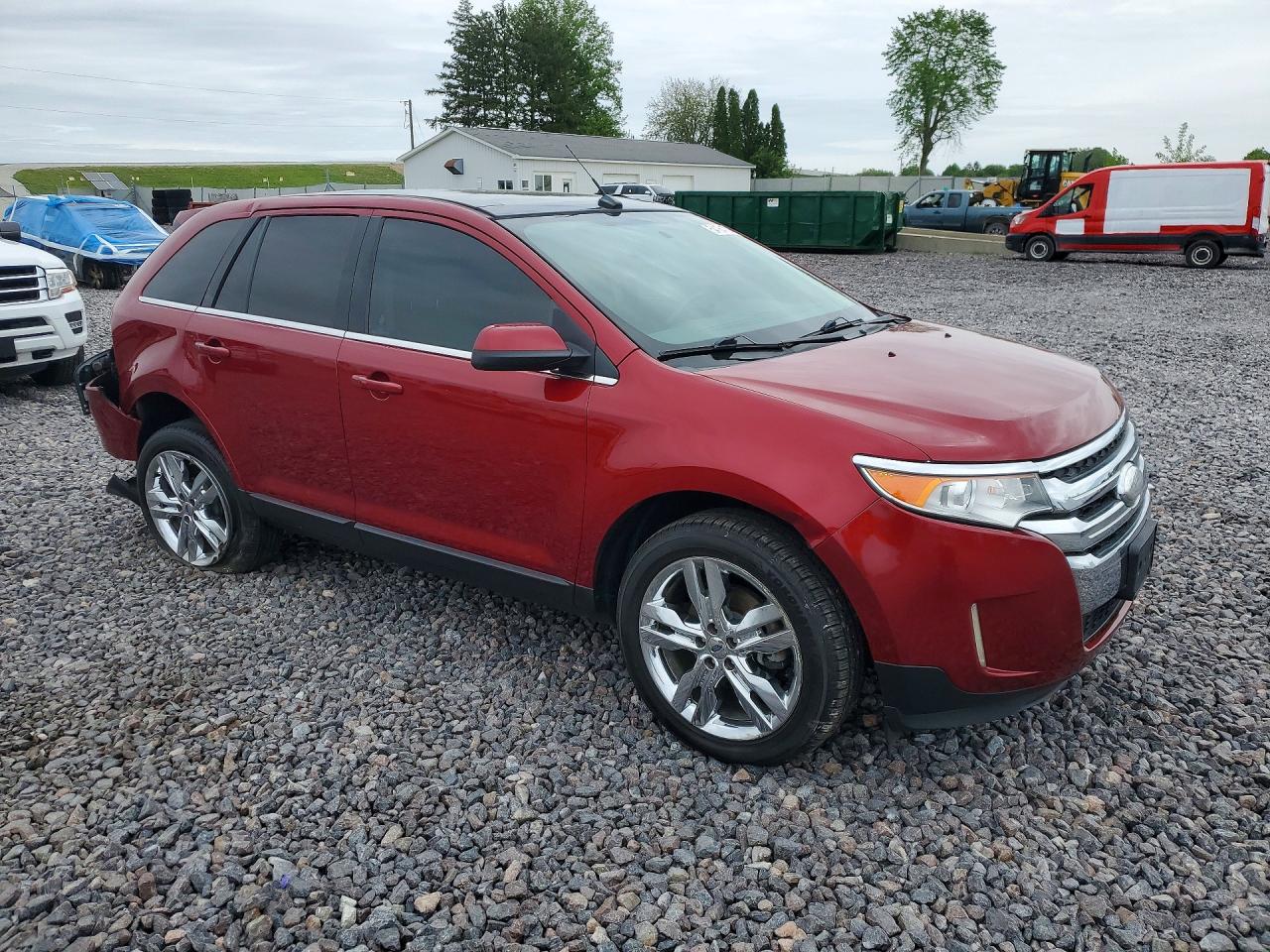 2014 Ford Edge Limited Red vin: 2FMDK3KC7EBA57883