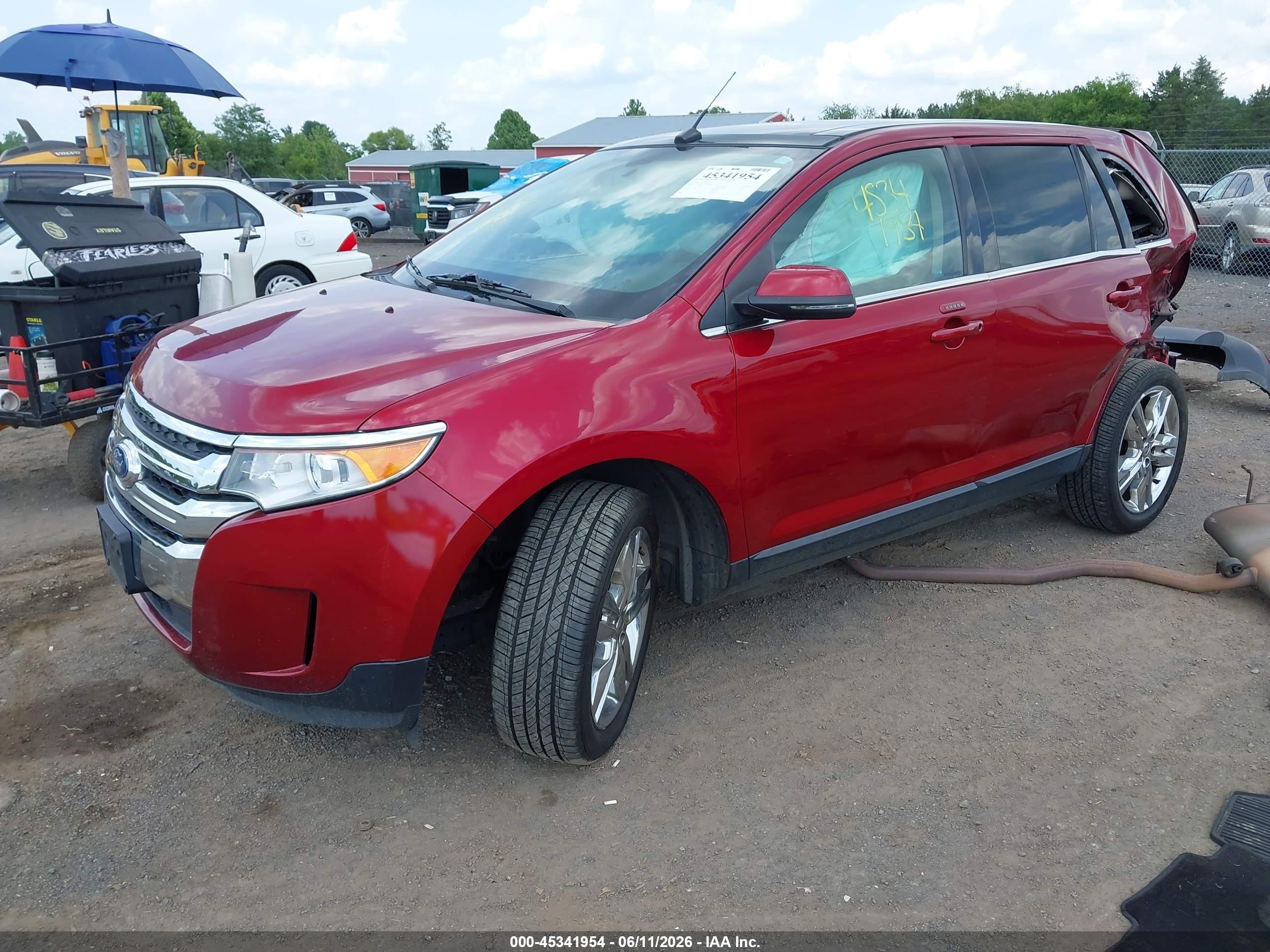 2014 Ford Edge Limited Red vin: 2FMDK3KC7EBB34591