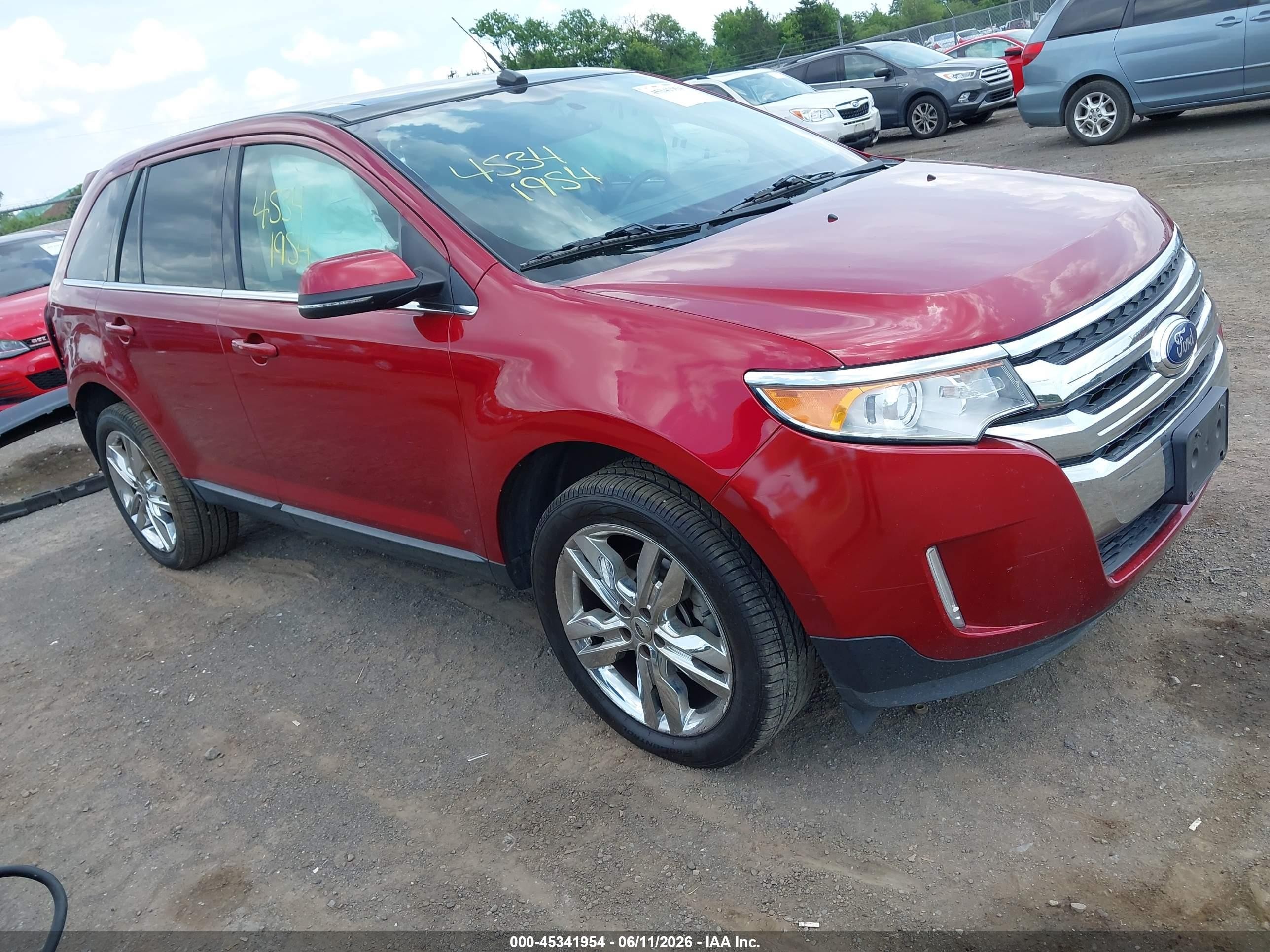 2014 Ford Edge Limited Red vin: 2FMDK3KC7EBB34591