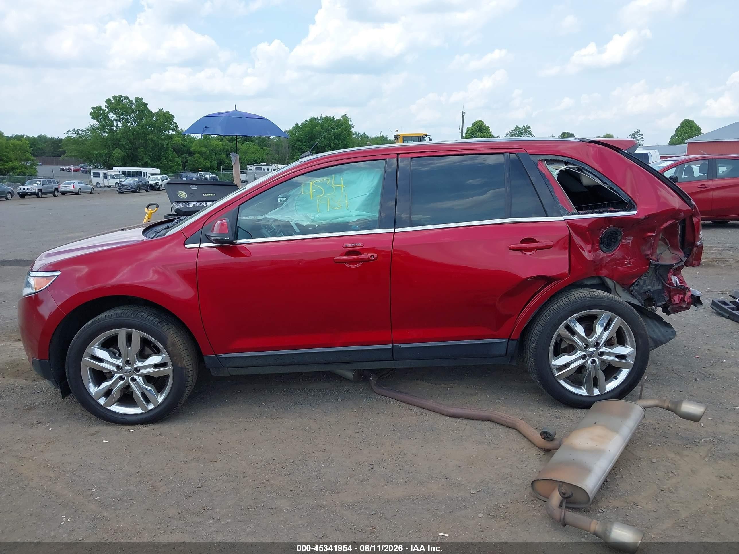 2014 Ford Edge Limited Red vin: 2FMDK3KC7EBB34591