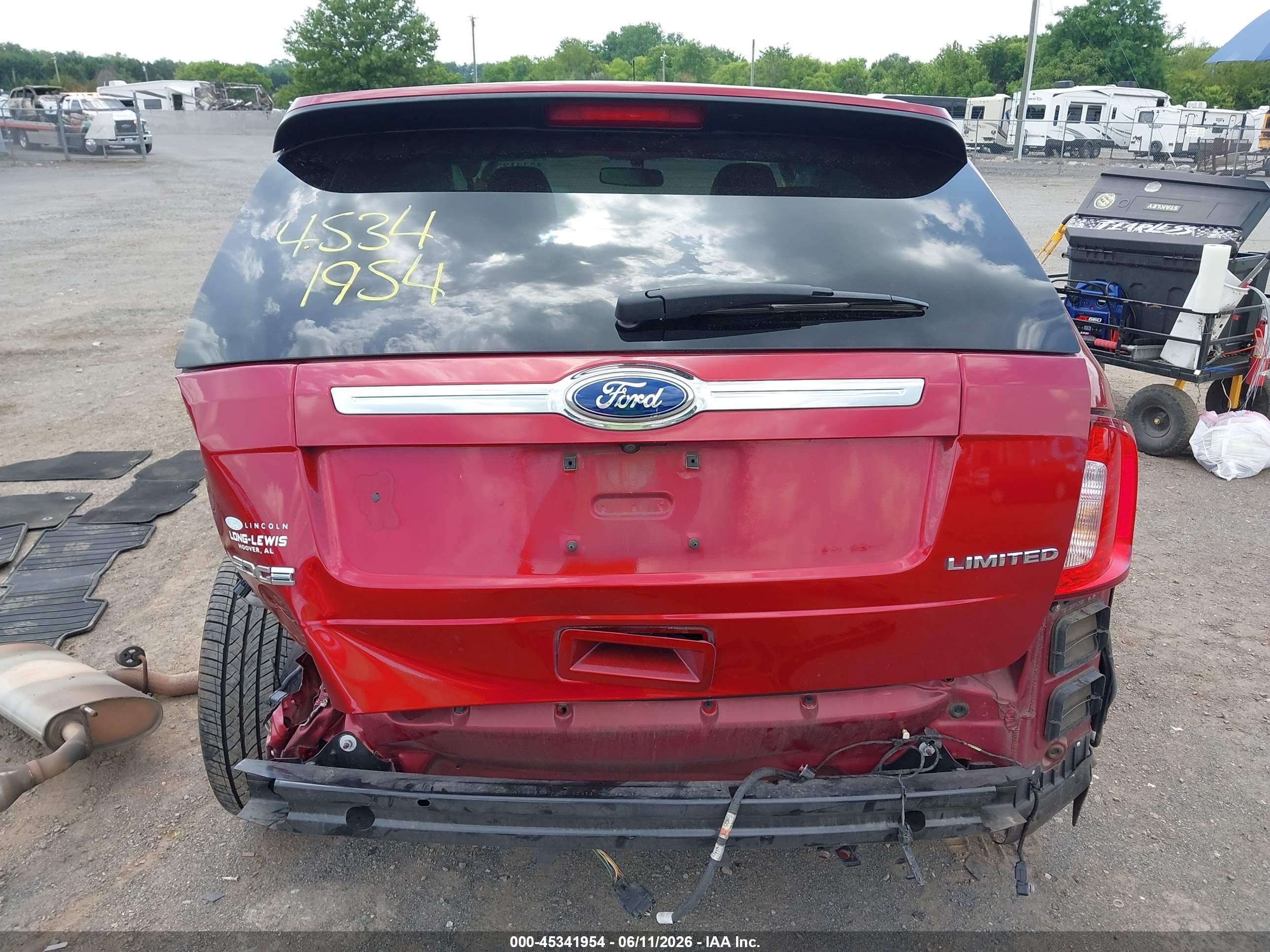 2014 Ford Edge Limited Red vin: 2FMDK3KC7EBB34591
