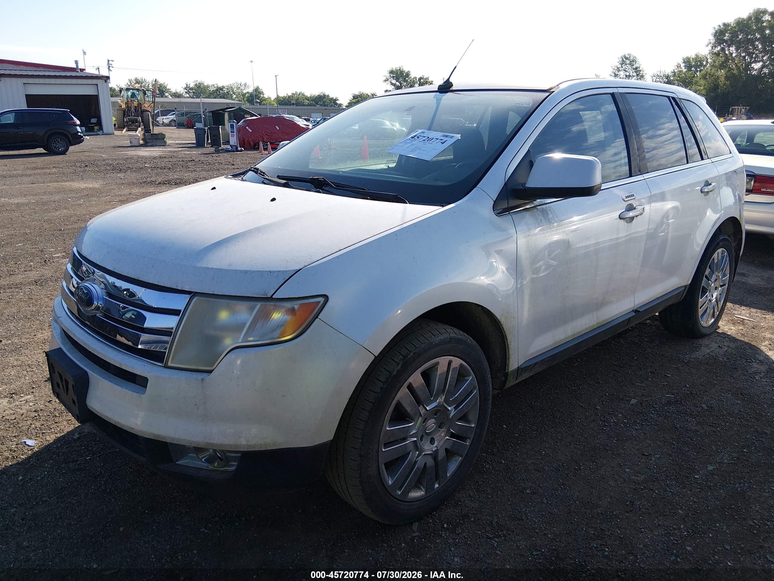 2010 Ford Edge Limited White vin: 2FMDK3KC8ABA38494