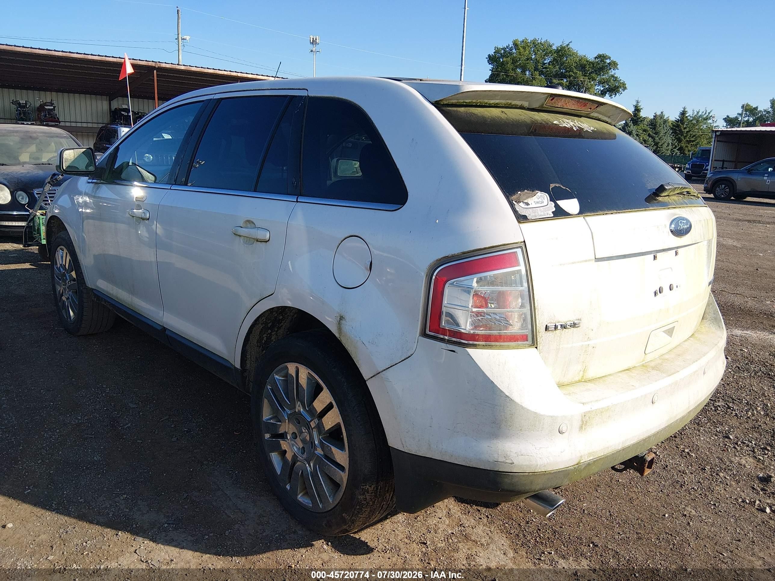 2010 Ford Edge Limited White vin: 2FMDK3KC8ABA38494