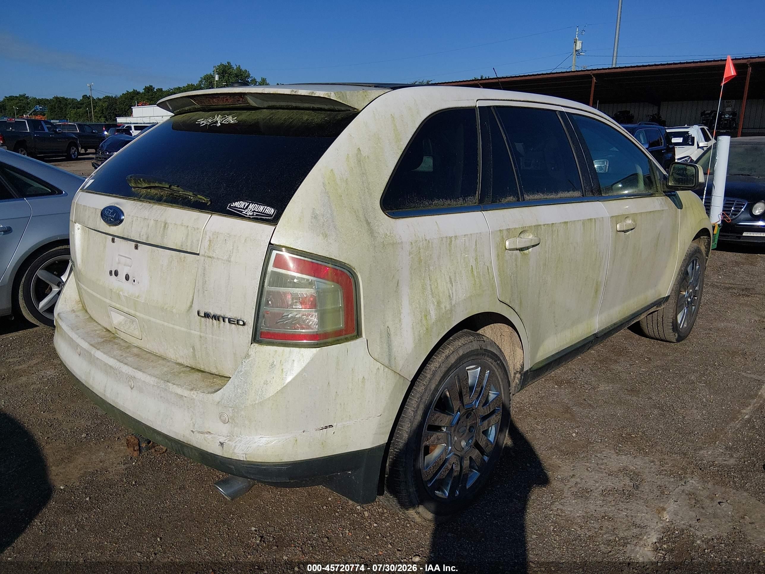 2010 Ford Edge Limited White vin: 2FMDK3KC8ABA38494