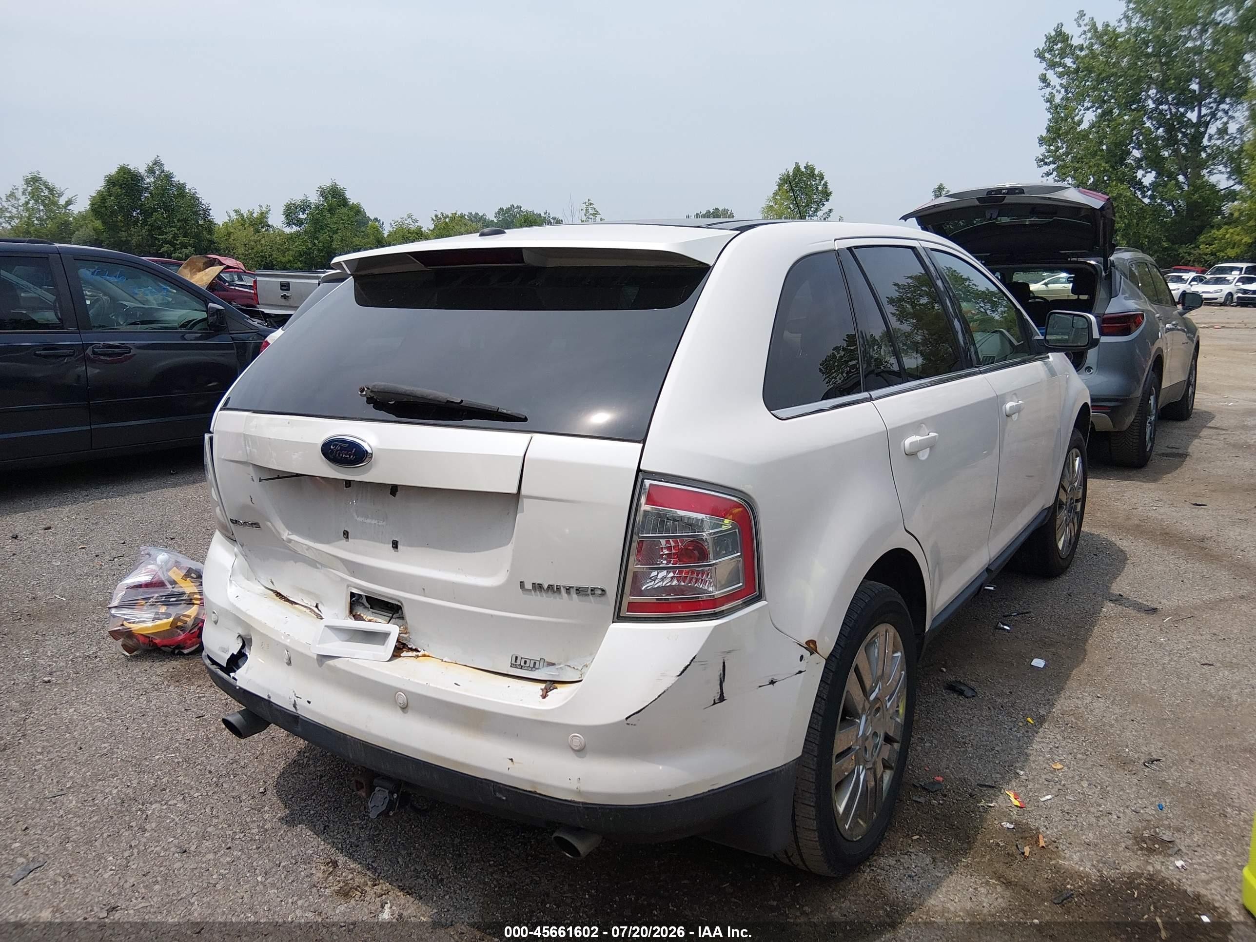 2010 Ford Edge Limited White vin: 2FMDK3KC8ABA41511
