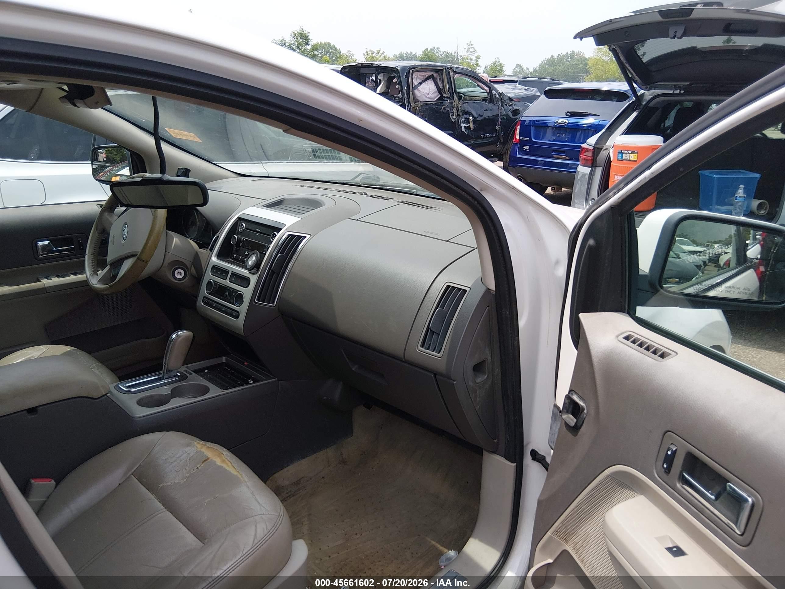 2010 Ford Edge Limited White vin: 2FMDK3KC8ABA41511