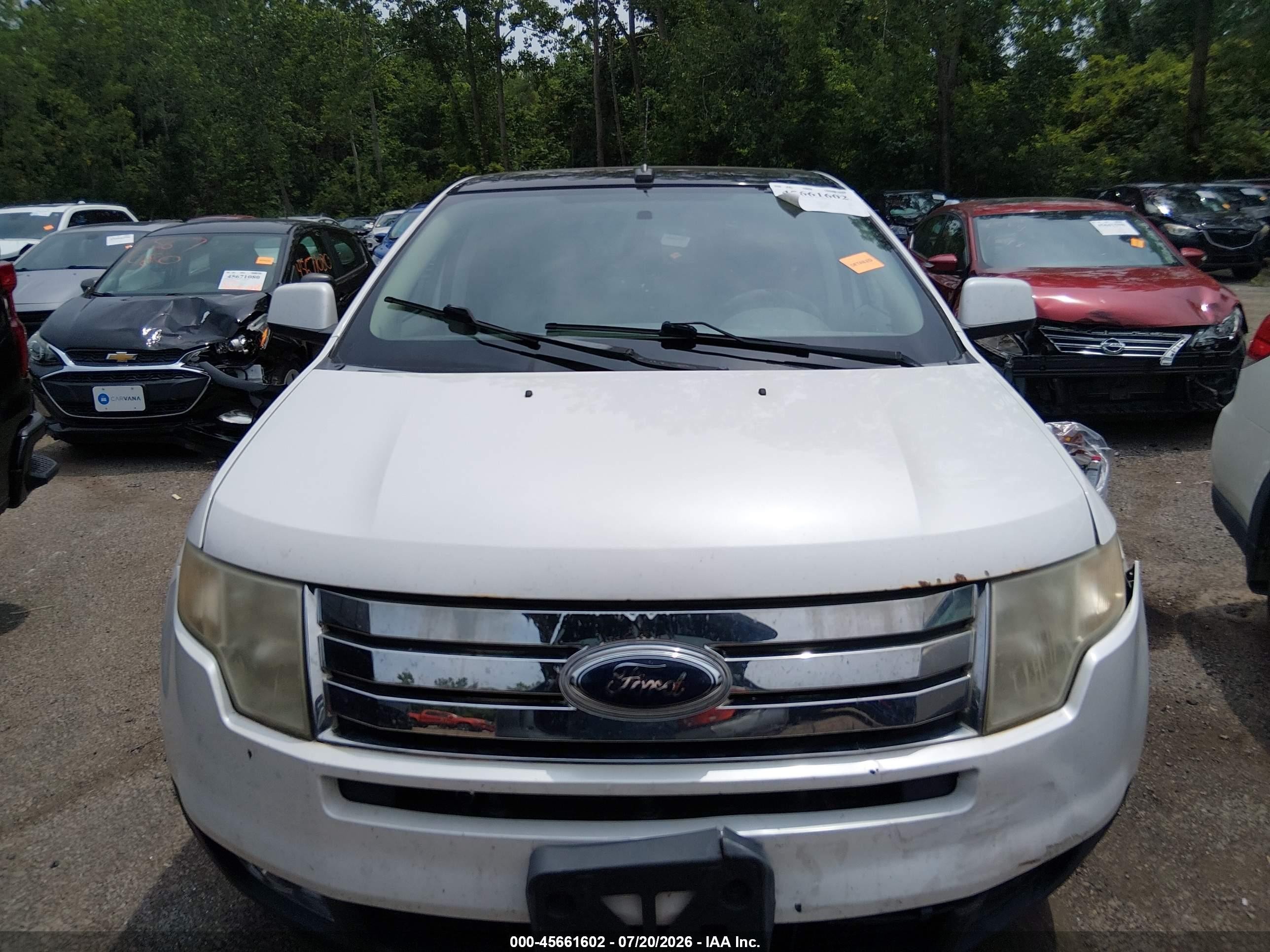 2010 Ford Edge Limited White vin: 2FMDK3KC8ABA41511