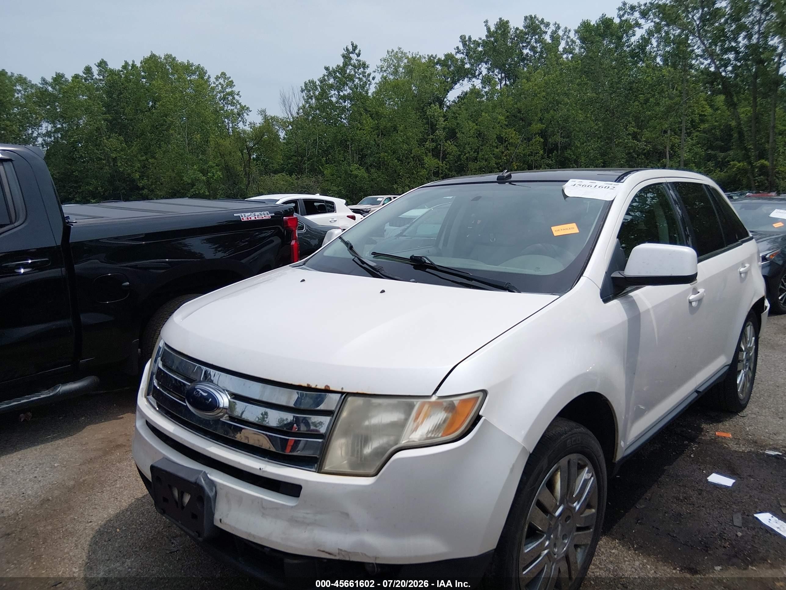 2010 Ford Edge Limited White vin: 2FMDK3KC8ABA41511