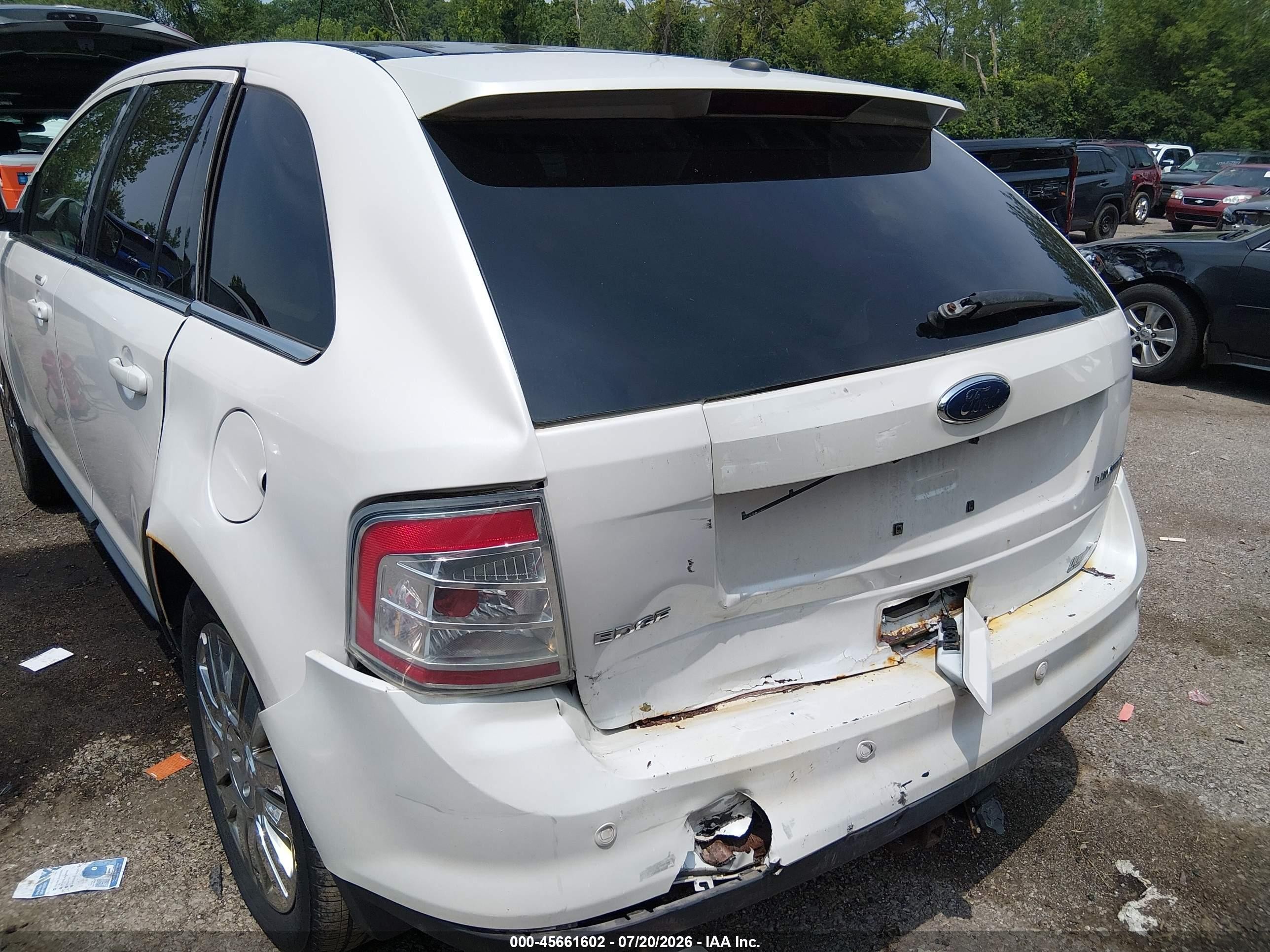 2010 Ford Edge Limited White vin: 2FMDK3KC8ABA41511