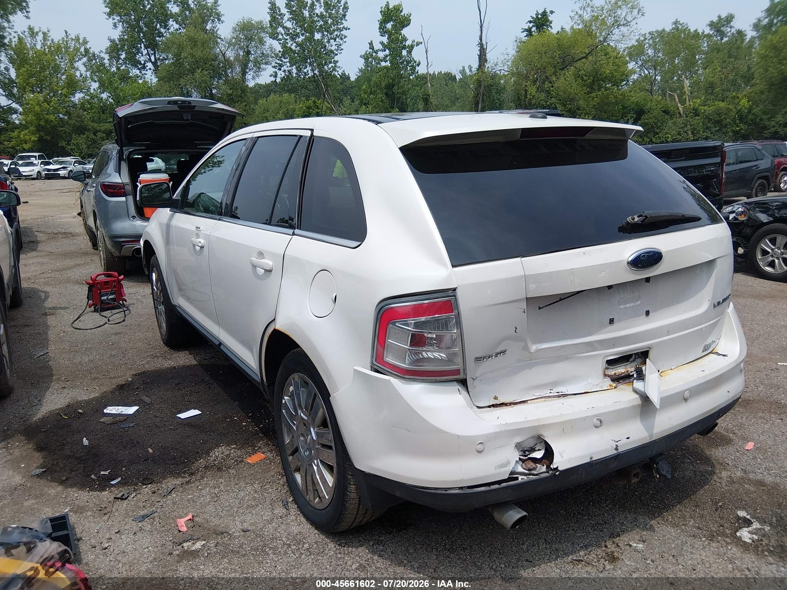 2010 Ford Edge Limited White vin: 2FMDK3KC8ABA41511