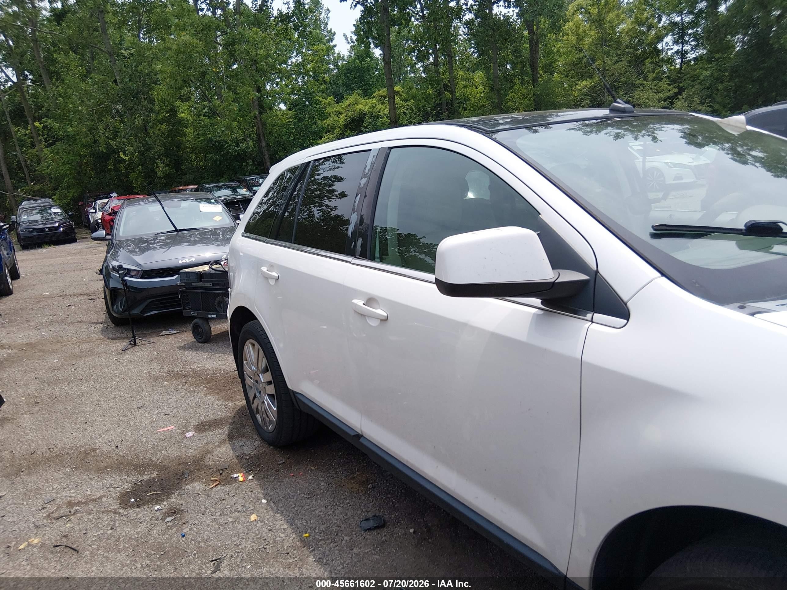 2010 Ford Edge Limited White vin: 2FMDK3KC8ABA41511