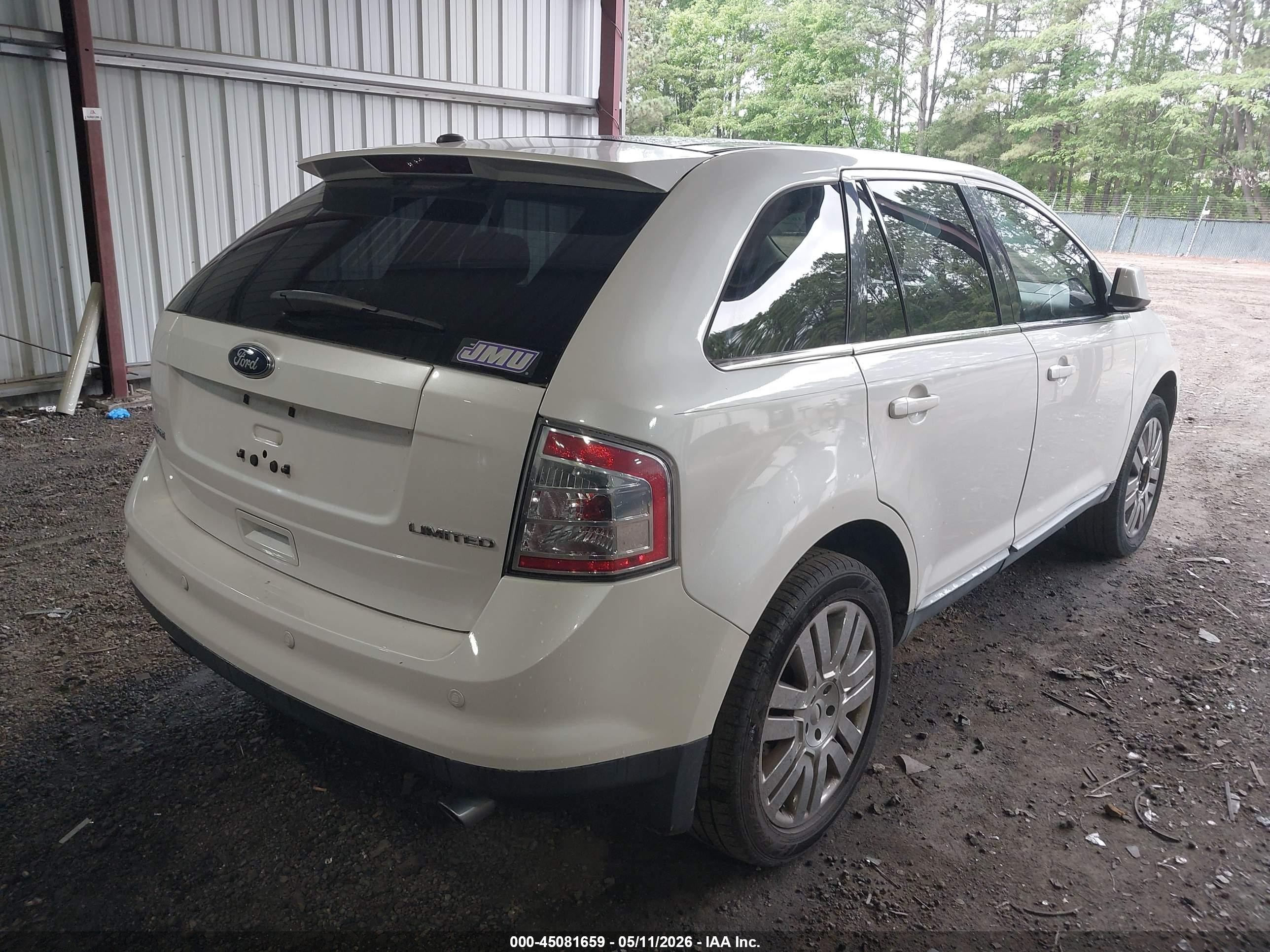2010 Ford Edge Limited White vin: 2FMDK3KC8ABB40586