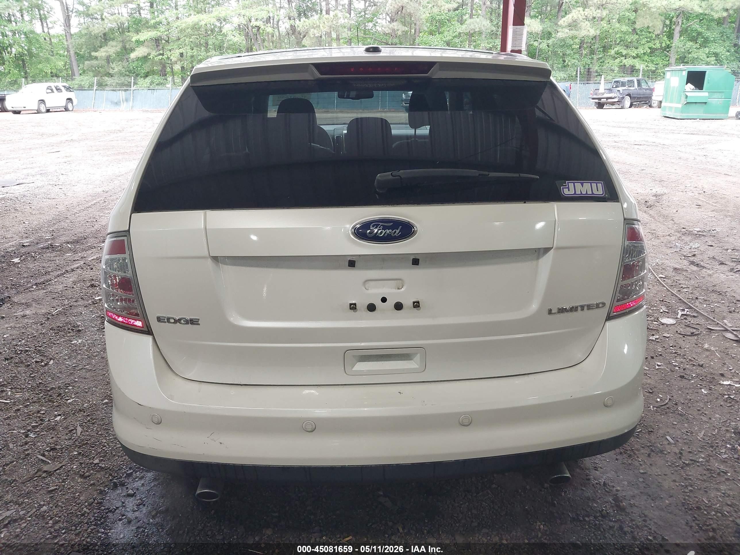 2010 Ford Edge Limited White vin: 2FMDK3KC8ABB40586