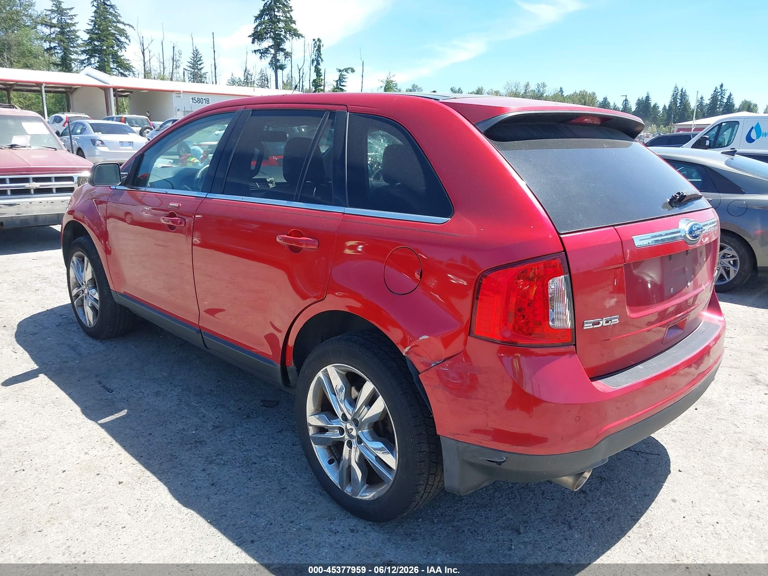 2012 Ford Edge Limited Red vin: 2FMDK3KC8CBA41043