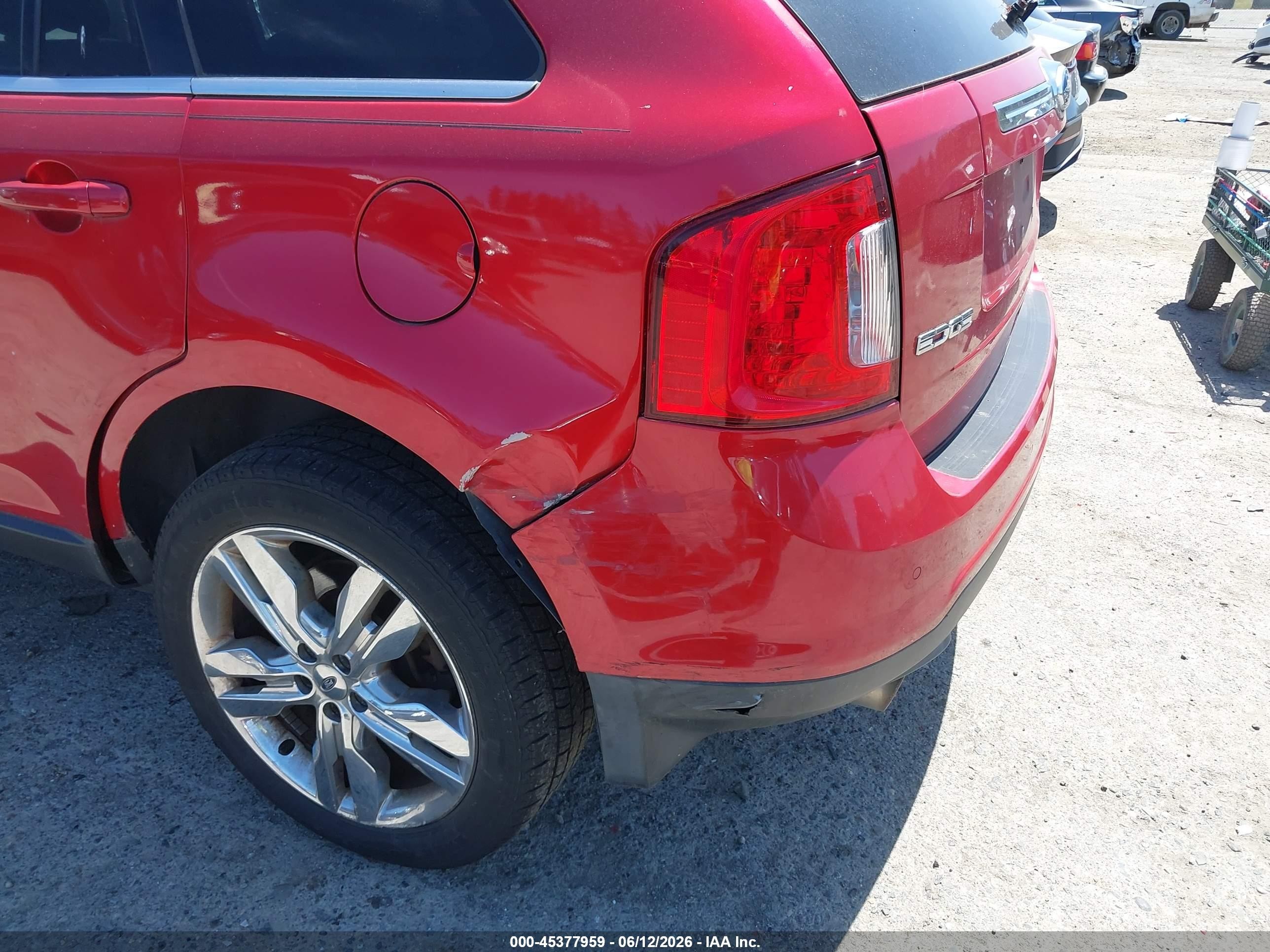 2012 Ford Edge Limited Red vin: 2FMDK3KC8CBA41043