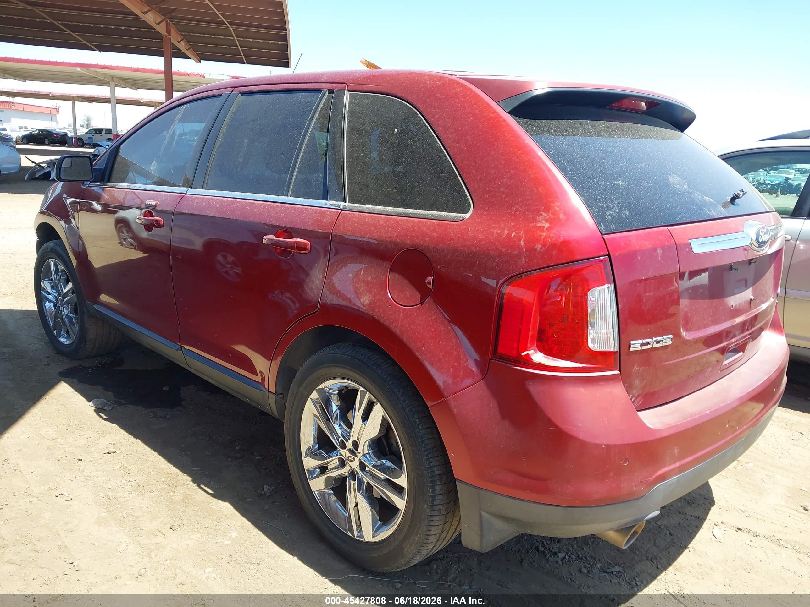 2013 Ford Edge Limited Maroon vin: 2FMDK3KC8DBA18234