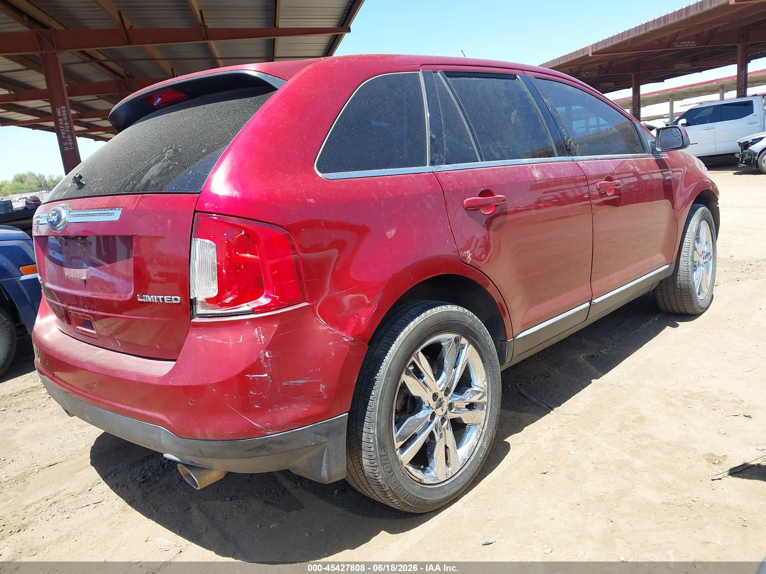 2013 Ford Edge Limited Maroon vin: 2FMDK3KC8DBA18234