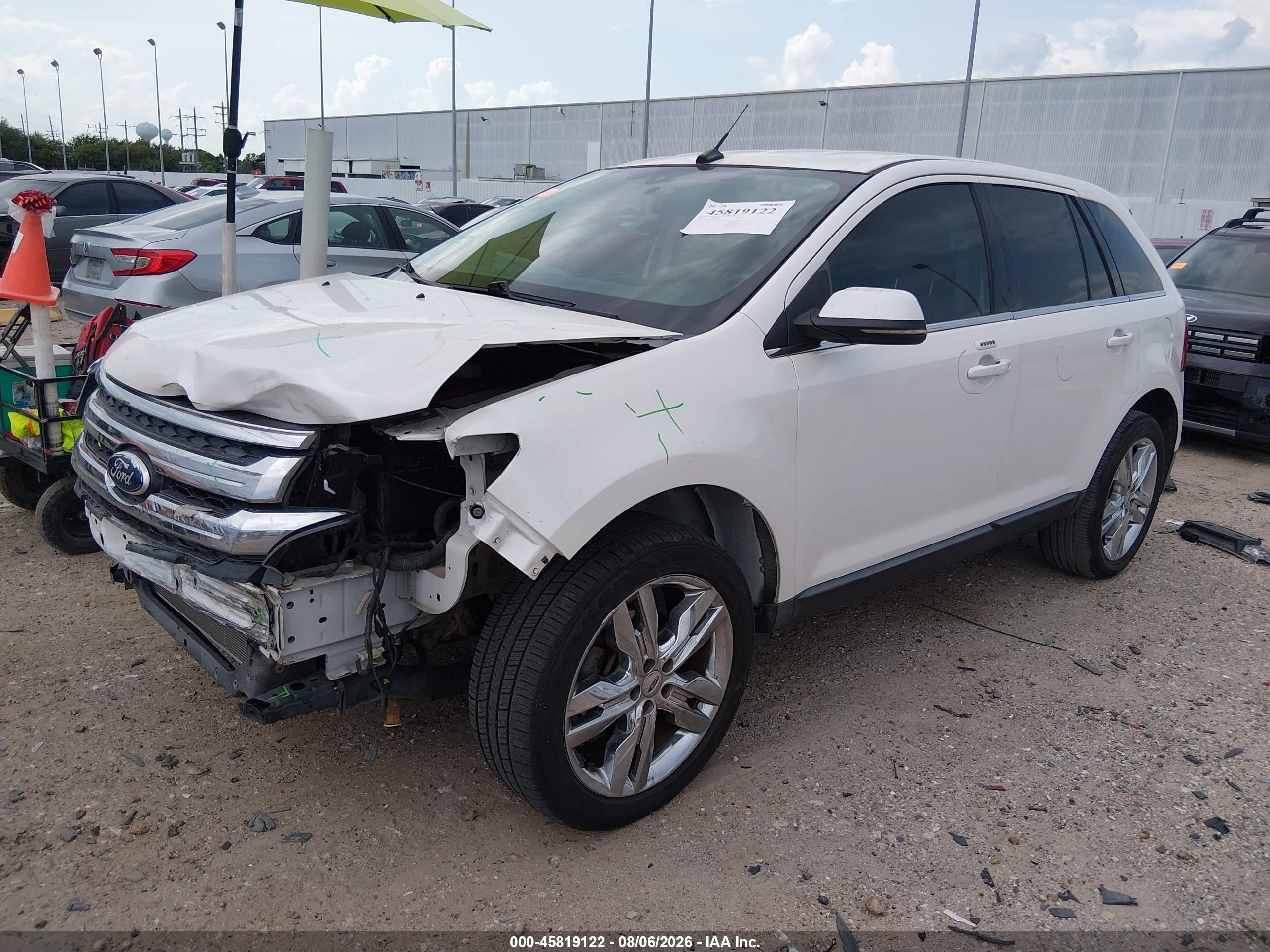2013 Ford Edge Limited White vin: 2FMDK3KC8DBB10881