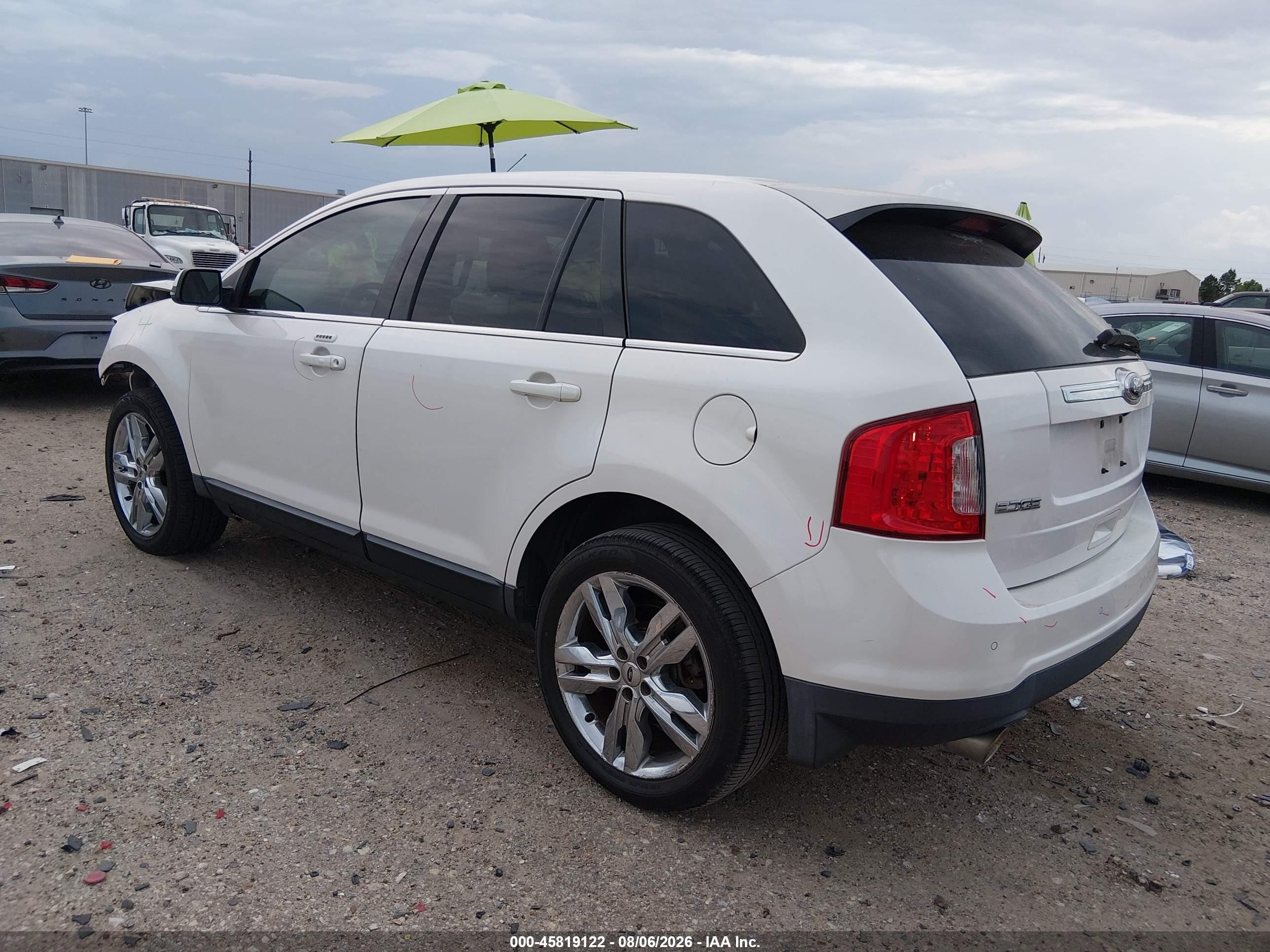 2013 Ford Edge Limited White vin: 2FMDK3KC8DBB10881