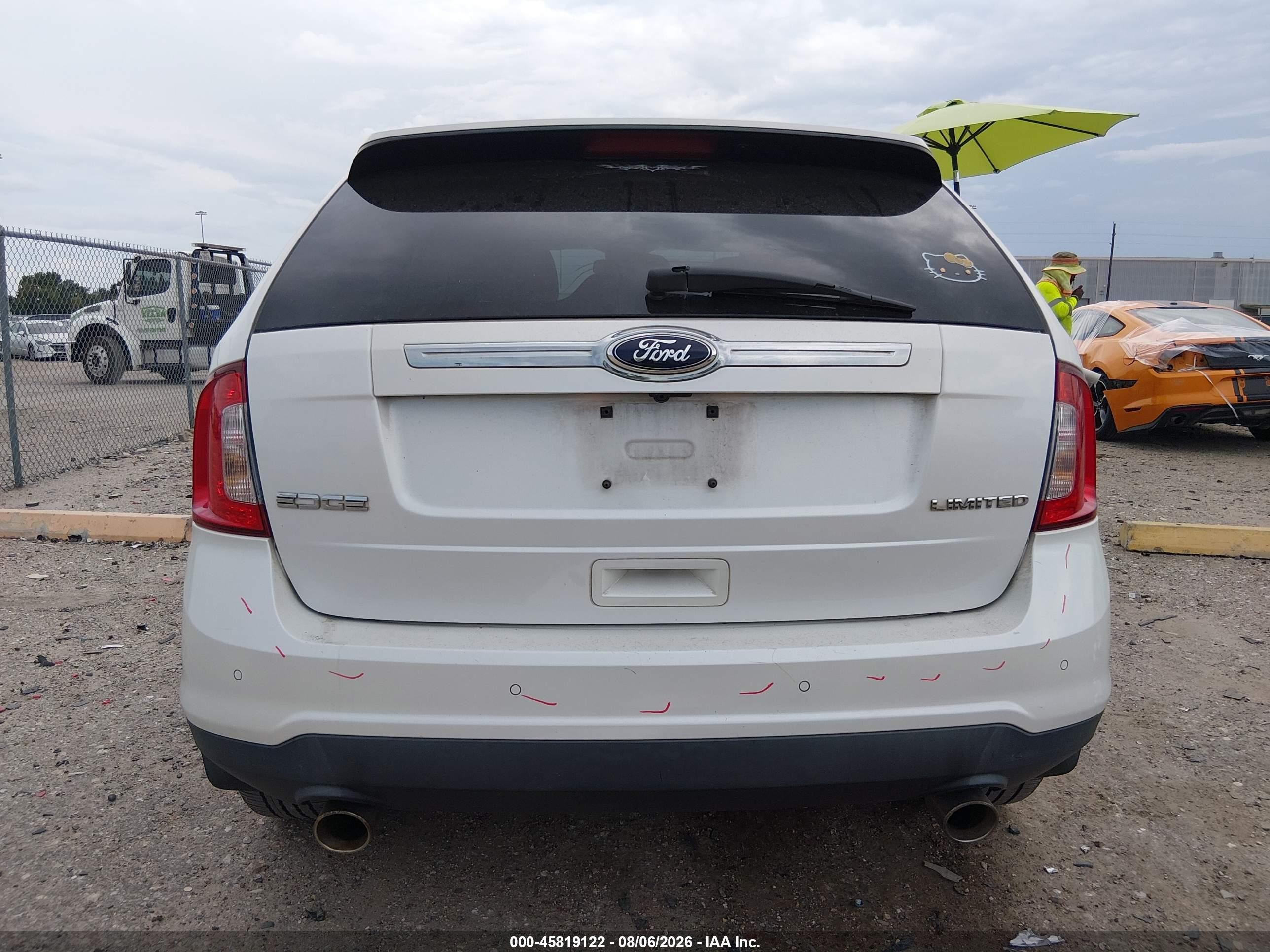2013 Ford Edge Limited White vin: 2FMDK3KC8DBB10881