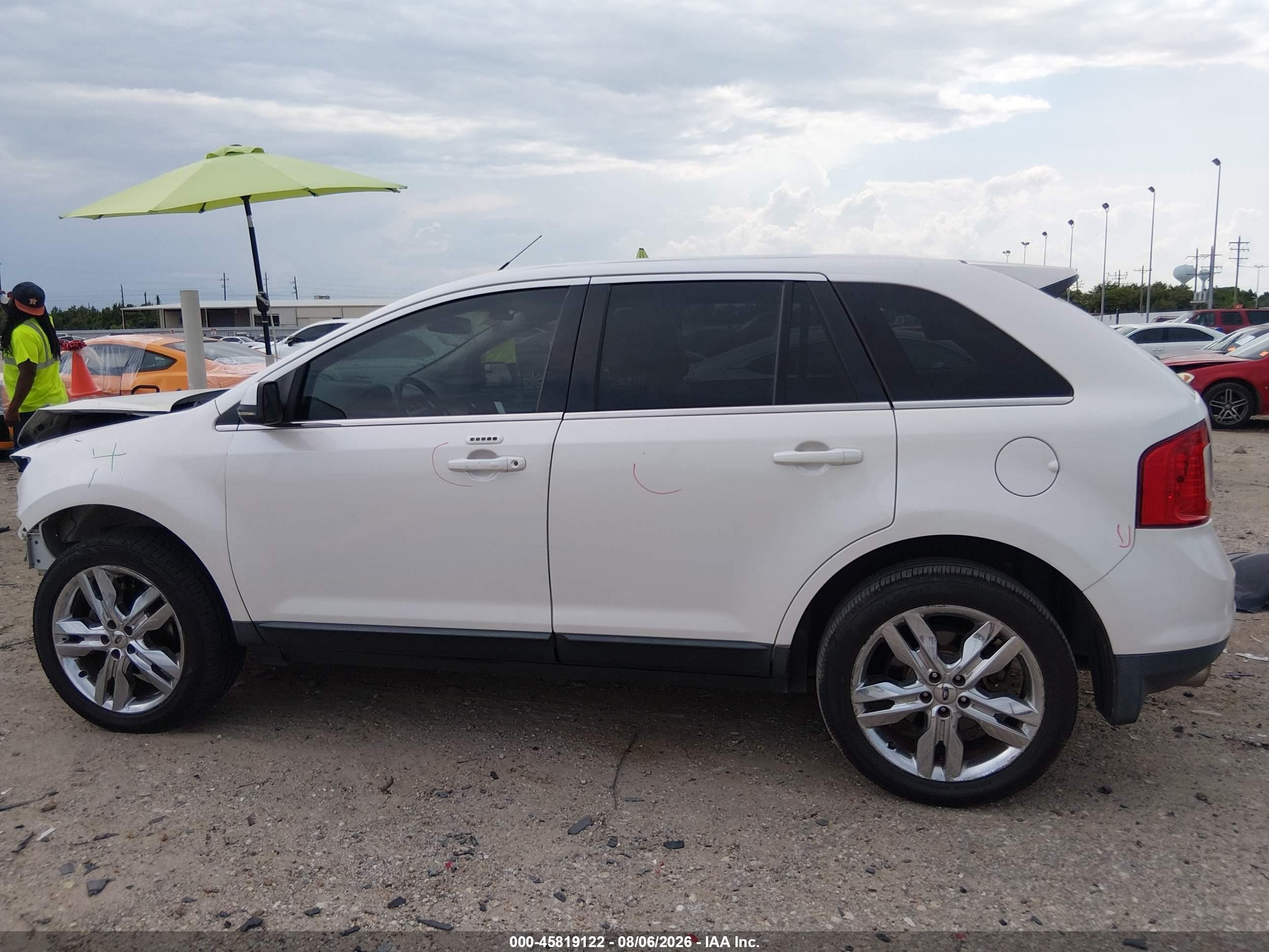 2013 Ford Edge Limited White vin: 2FMDK3KC8DBB10881