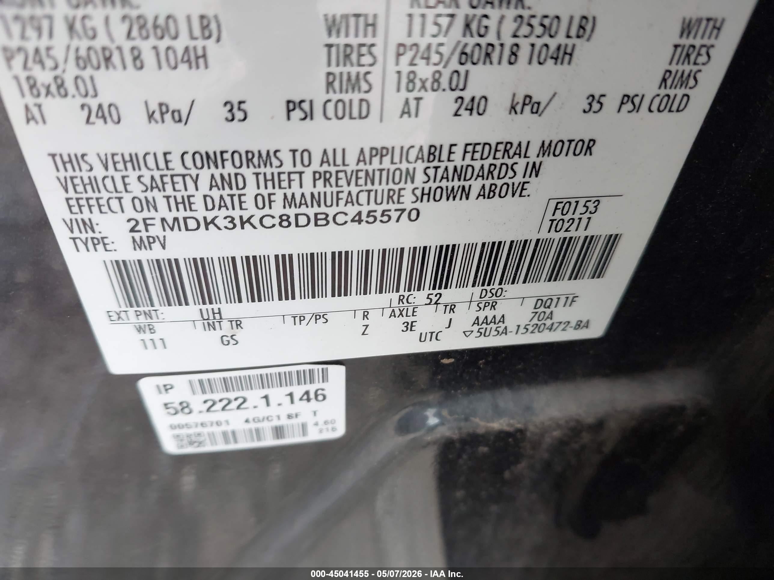2013 Ford Edge Limited Black vin: 2FMDK3KC8DBC45570