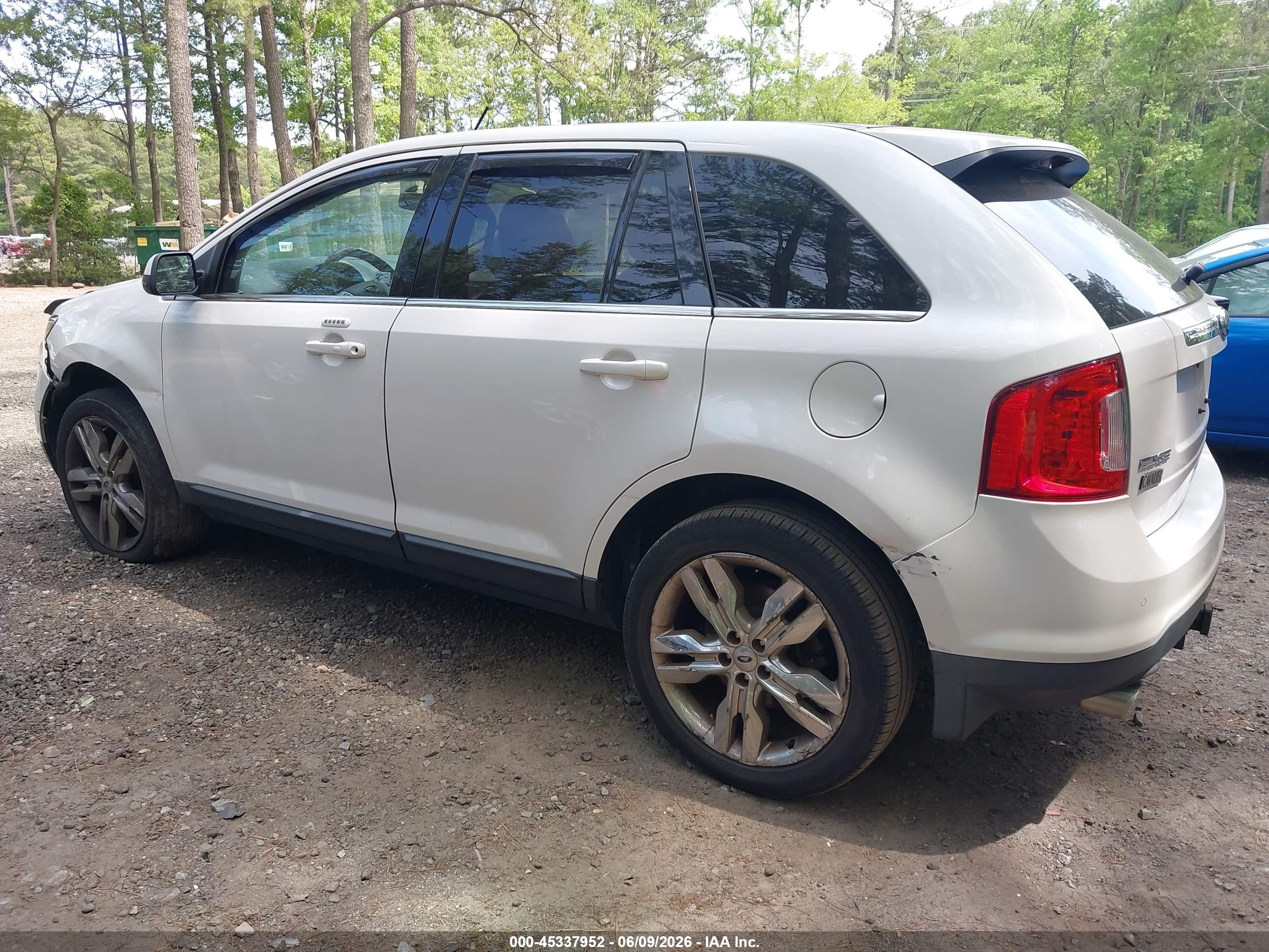2013 Ford Edge Limited White vin: 2FMDK3KC8DBC64930