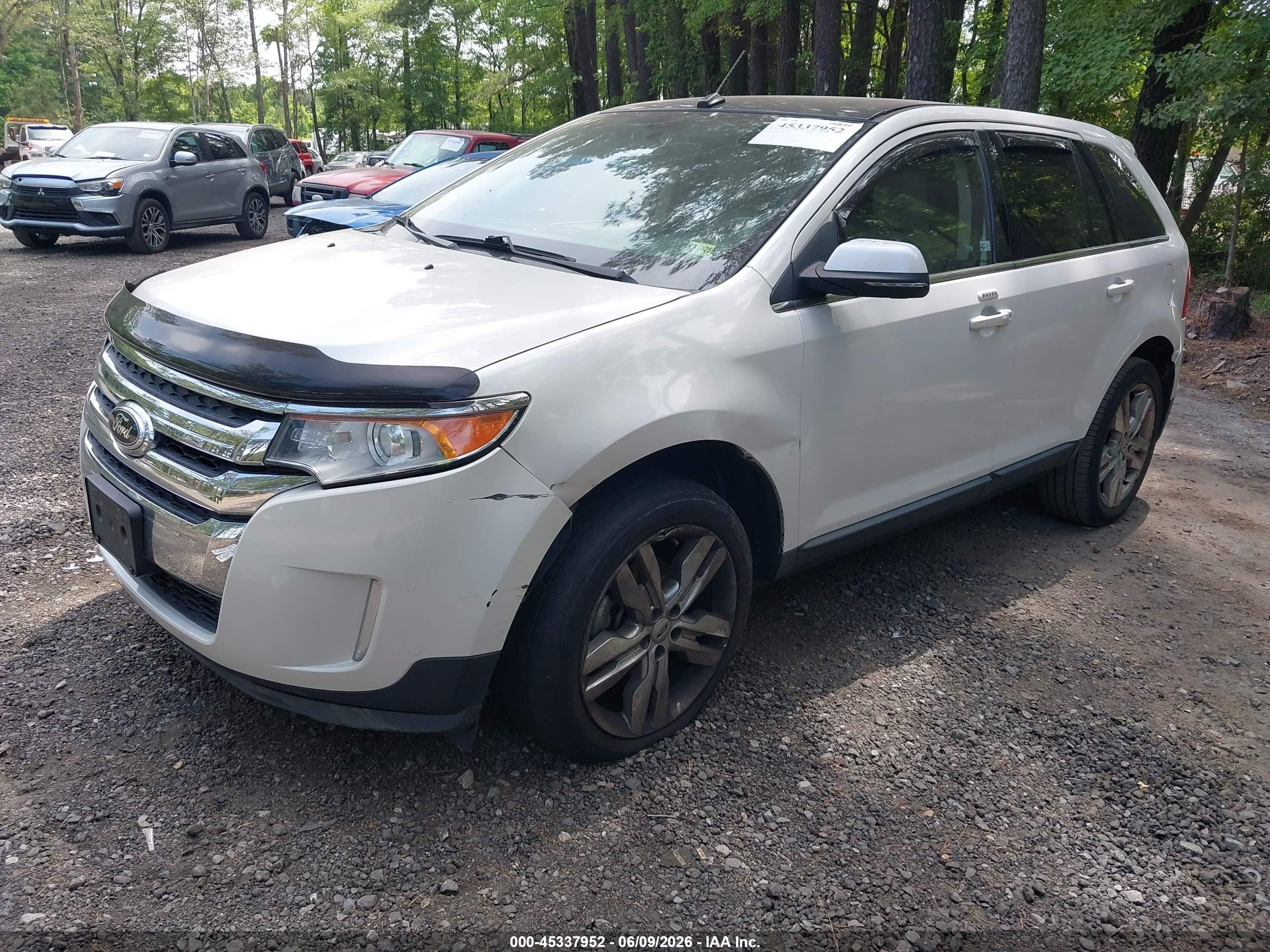 2013 Ford Edge Limited White vin: 2FMDK3KC8DBC64930