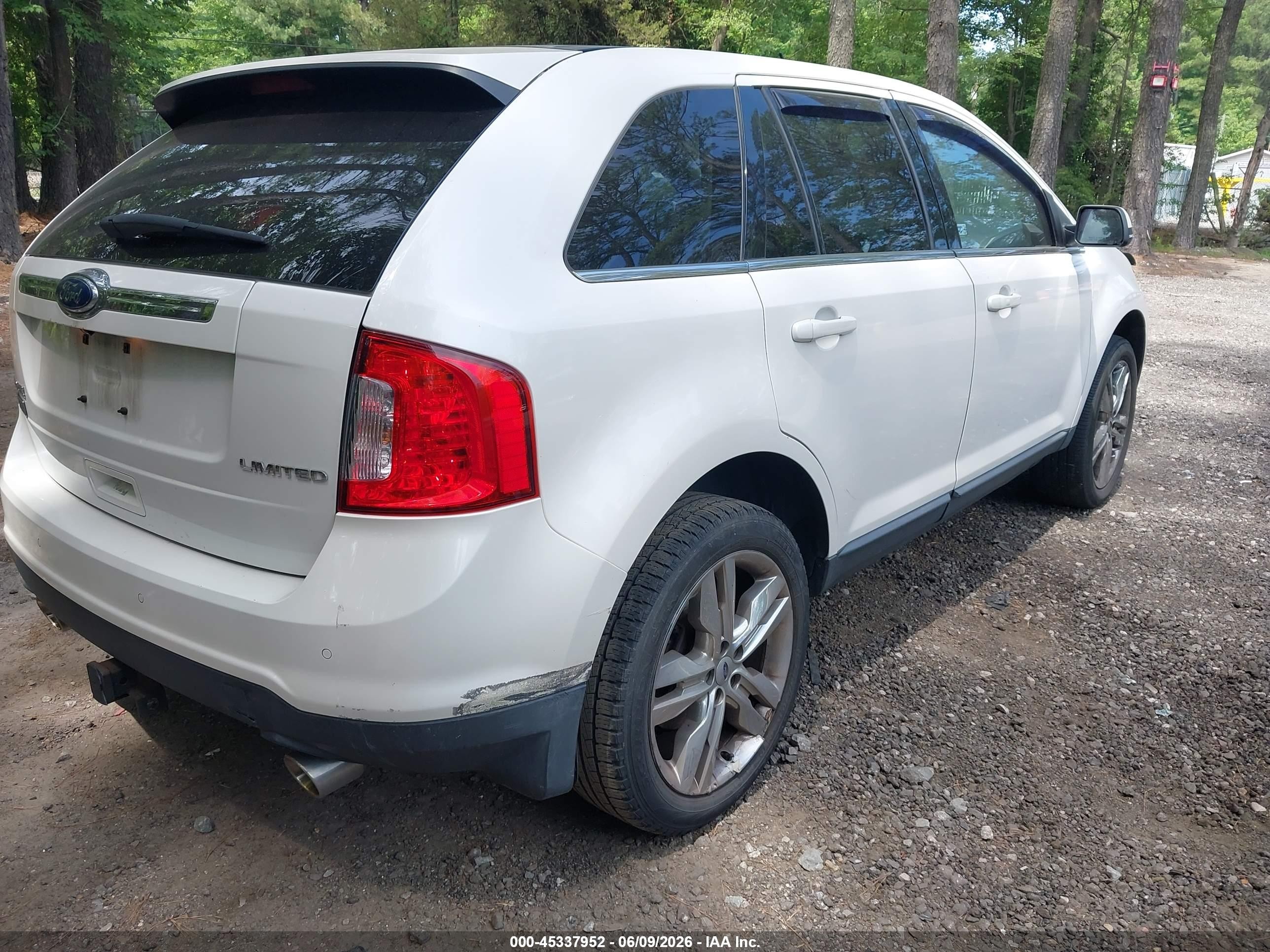 2013 Ford Edge Limited White vin: 2FMDK3KC8DBC64930