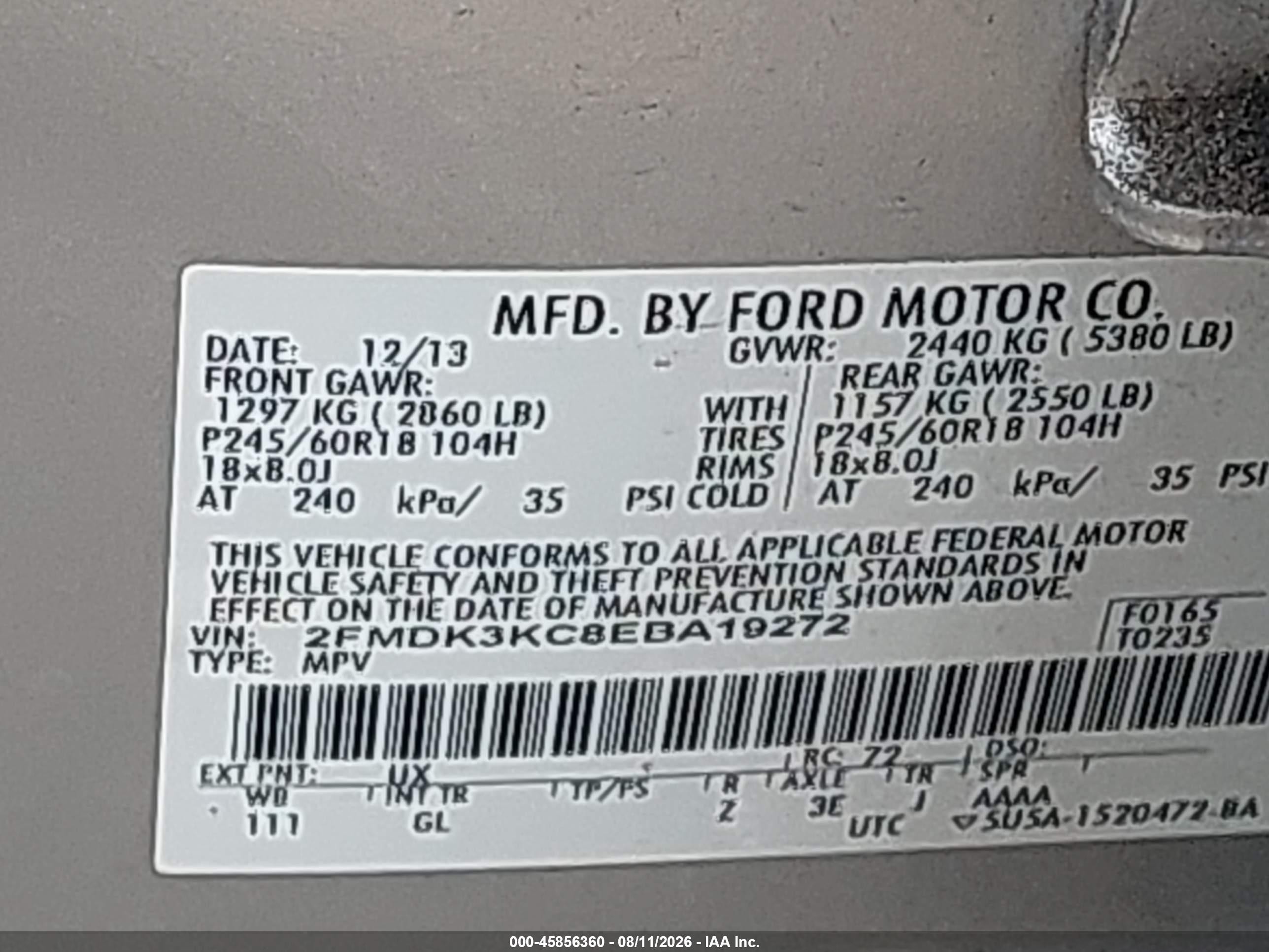 2014 Ford Edge Limited Silver vin: 2FMDK3KC8EBA19272