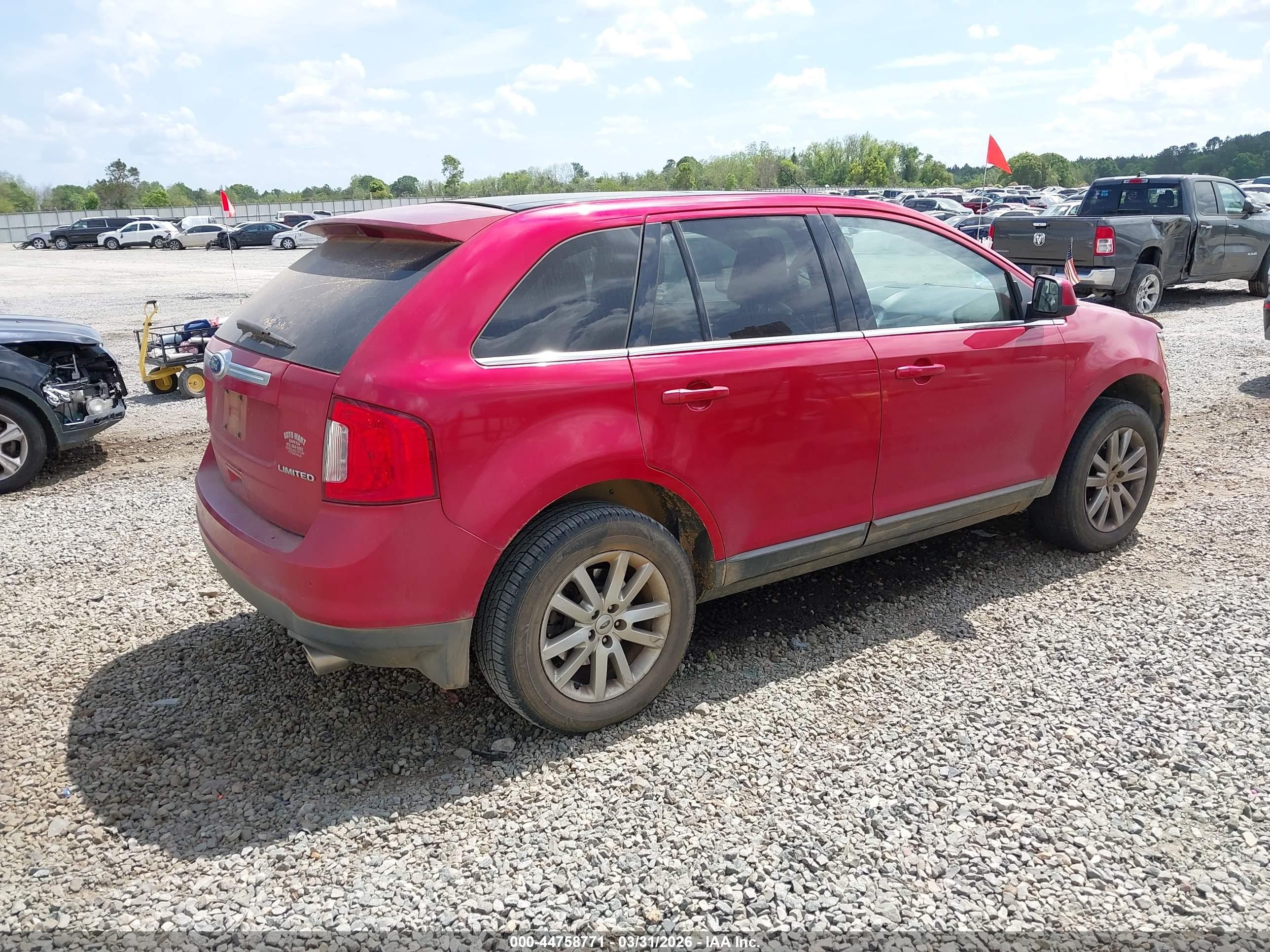 2011 Ford Edge Limited Red vin: 2FMDK3KC9BBA15761