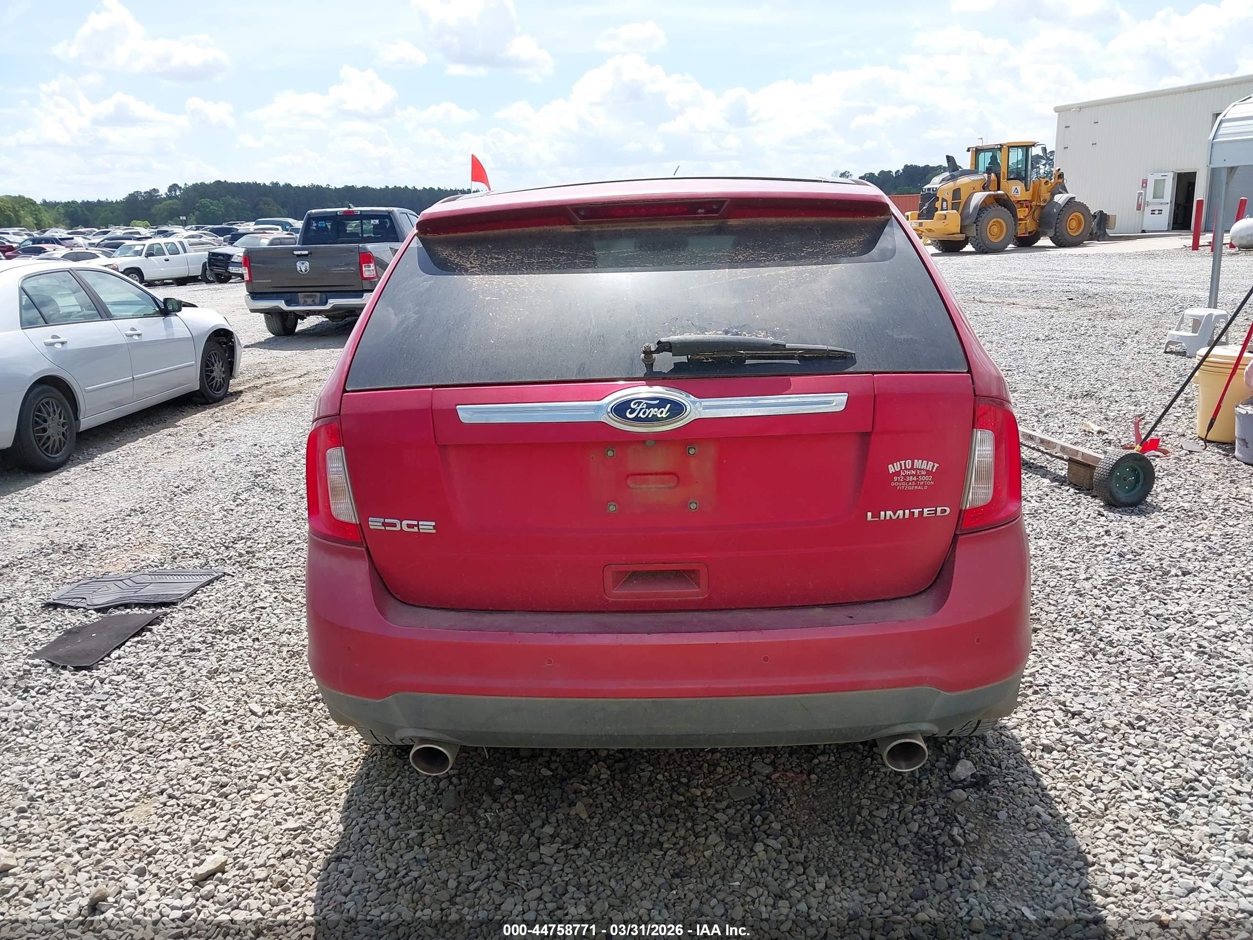 2011 Ford Edge Limited Red vin: 2FMDK3KC9BBA15761