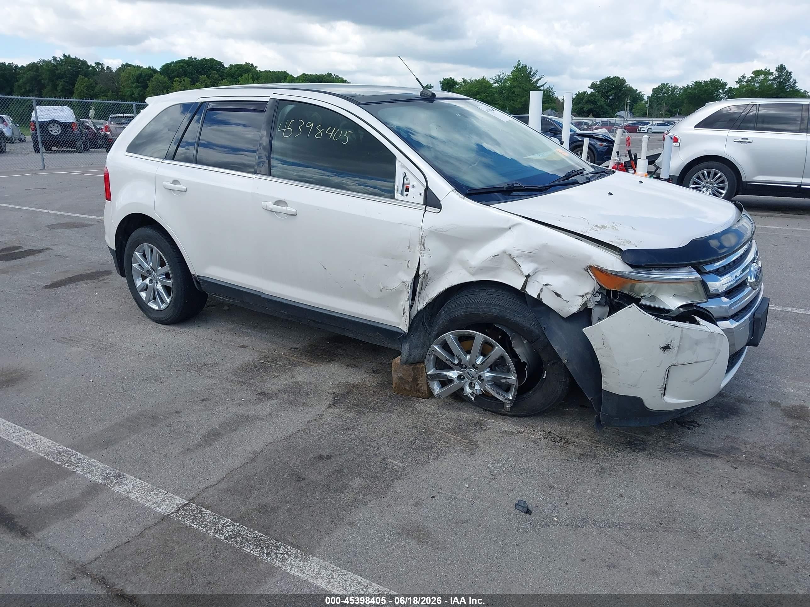 2011 Ford Edge Limited White vin: 2FMDK3KC9BBA46492