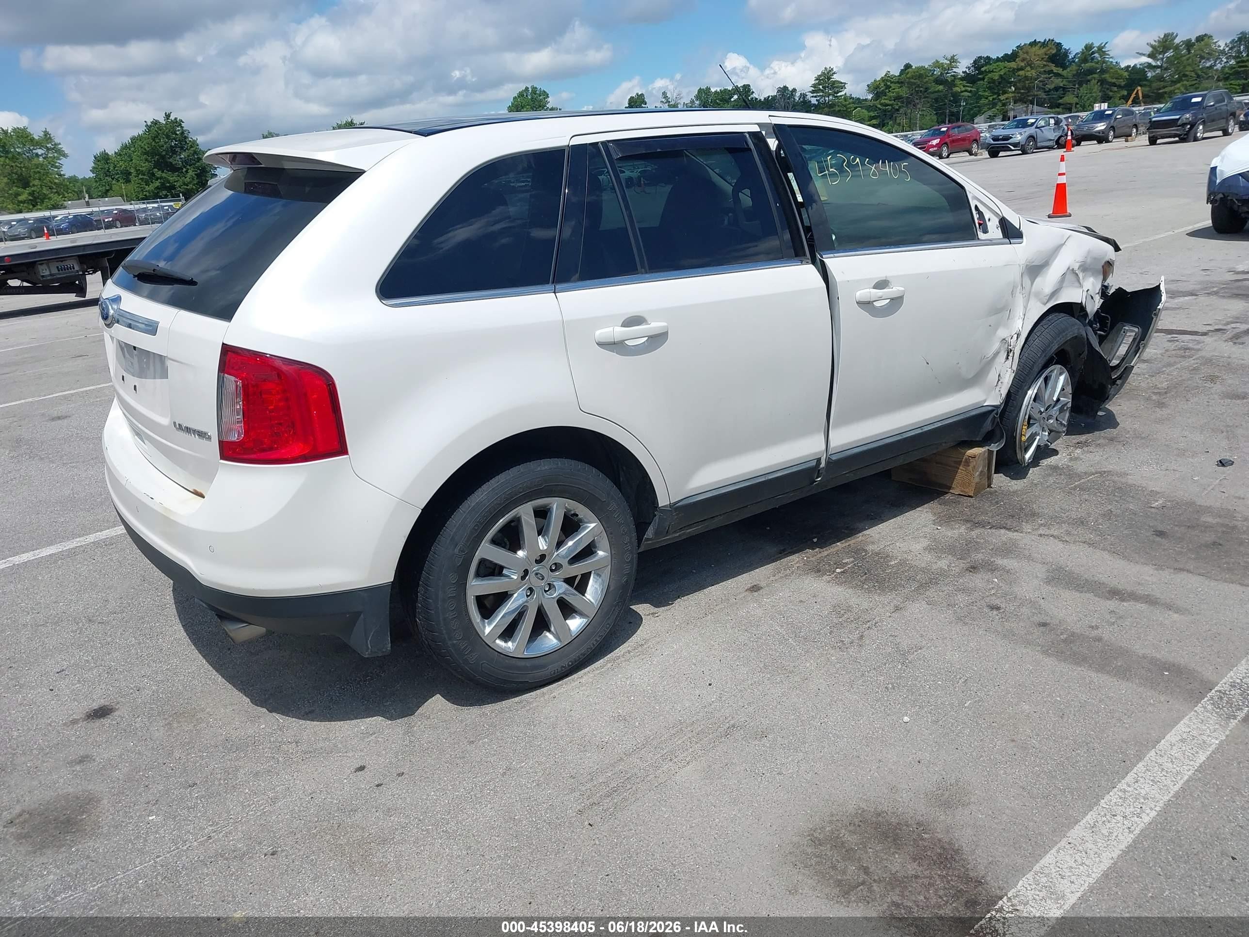 2011 Ford Edge Limited White vin: 2FMDK3KC9BBA46492