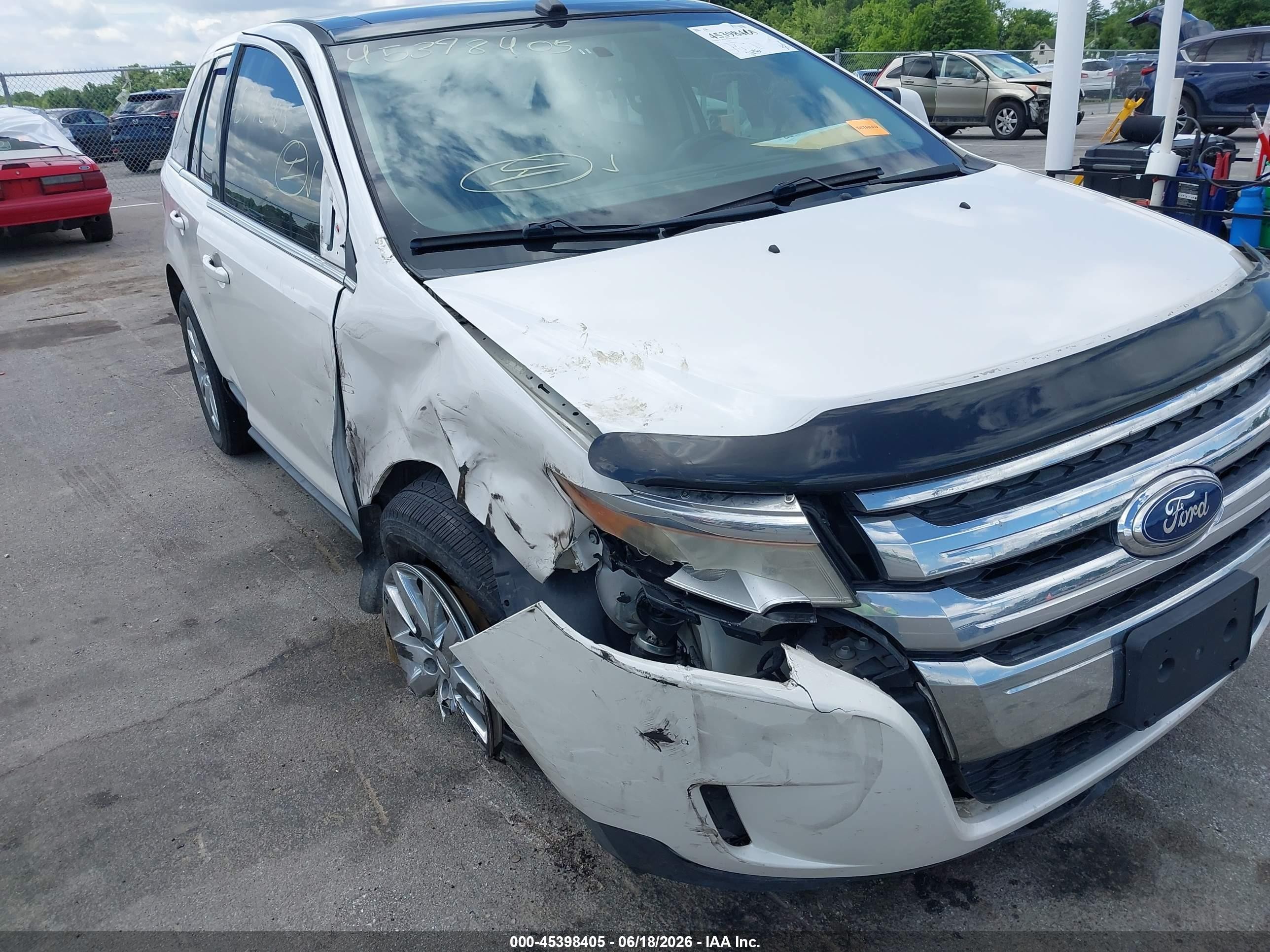 2011 Ford Edge Limited White vin: 2FMDK3KC9BBA46492