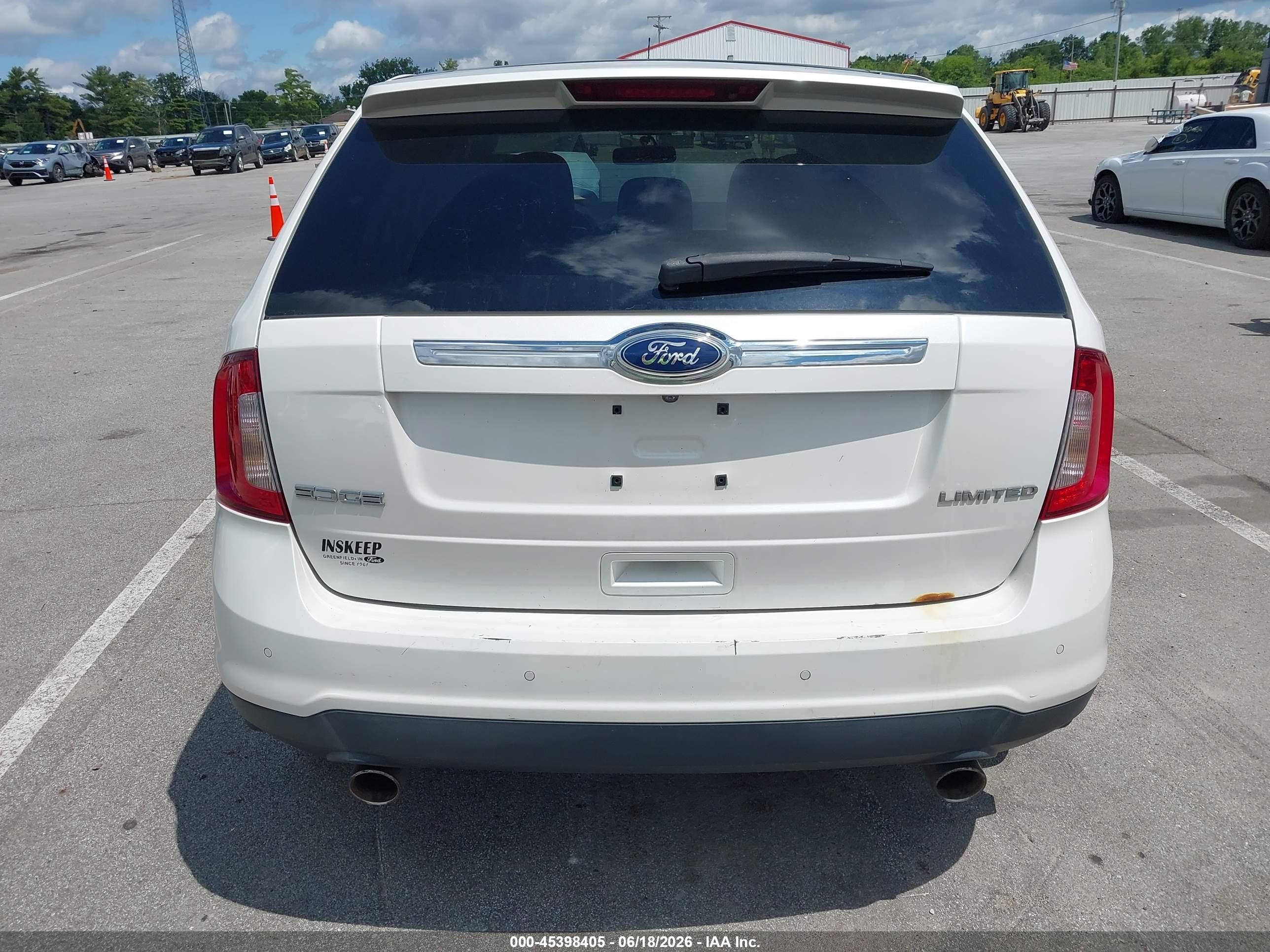 2011 Ford Edge Limited White vin: 2FMDK3KC9BBA46492