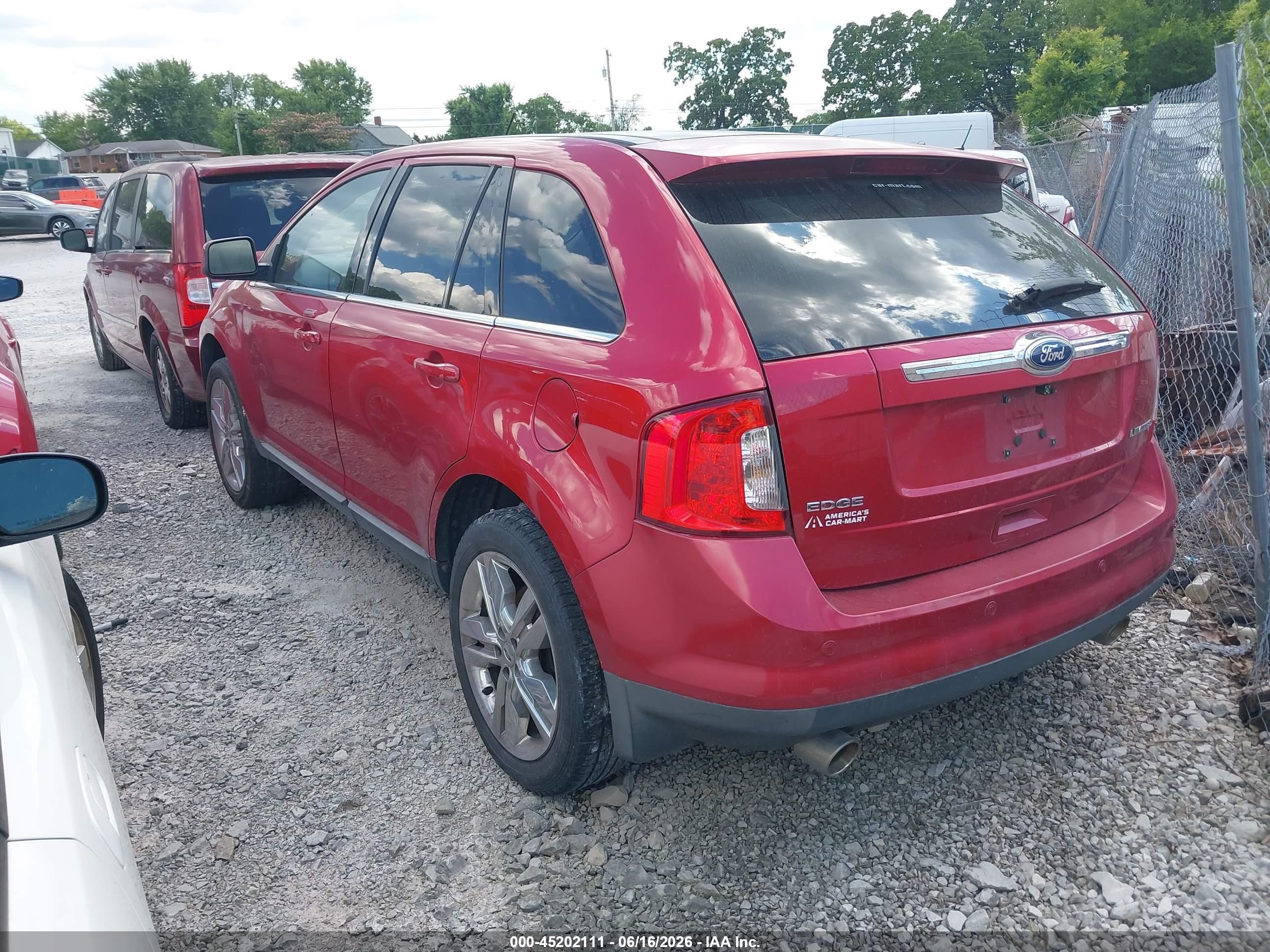 2011 Ford Edge Limited Red vin: 2FMDK3KC9BBA67147