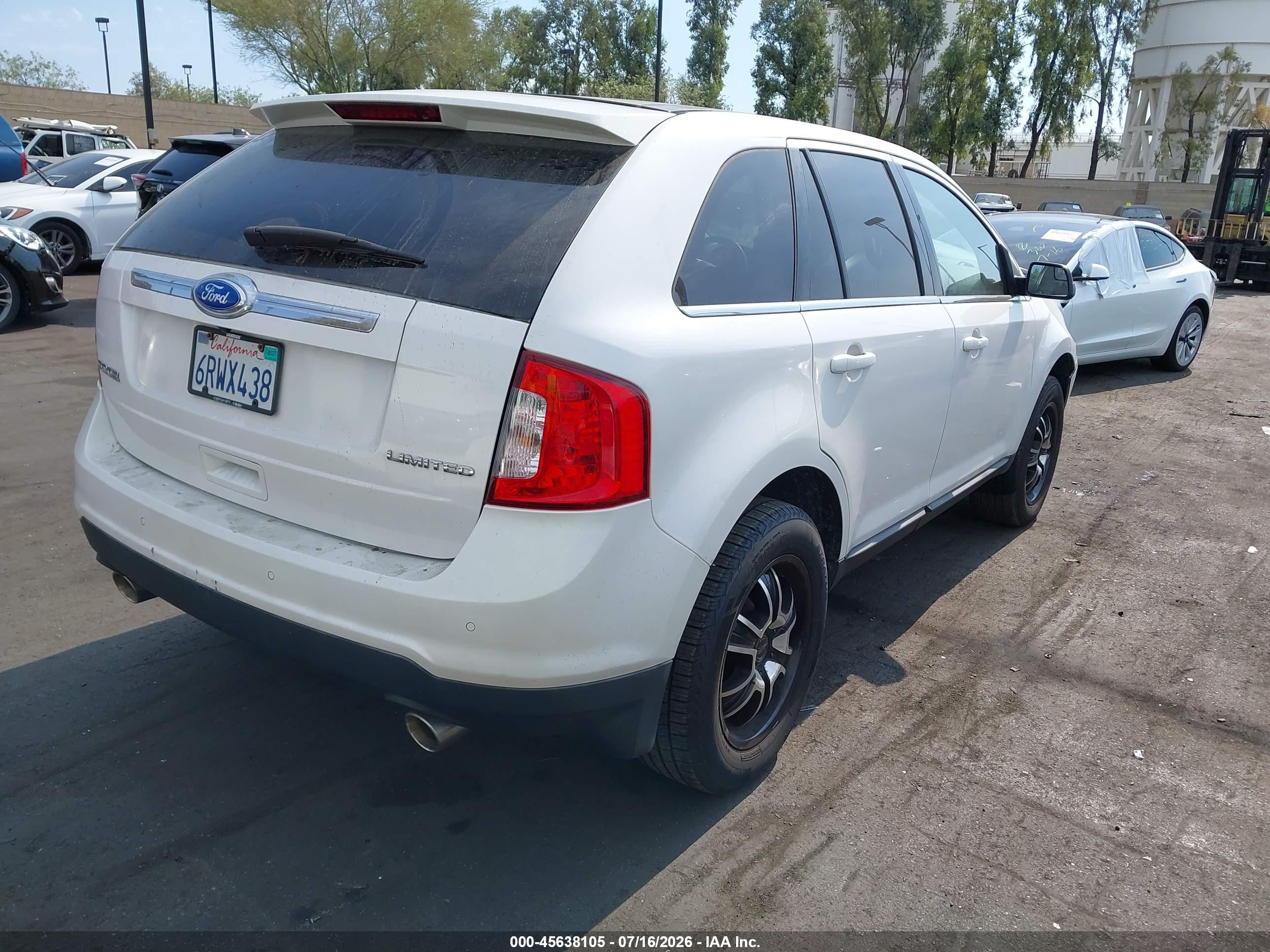 2011 Ford Edge Limited White vin: 2FMDK3KC9BBB08263