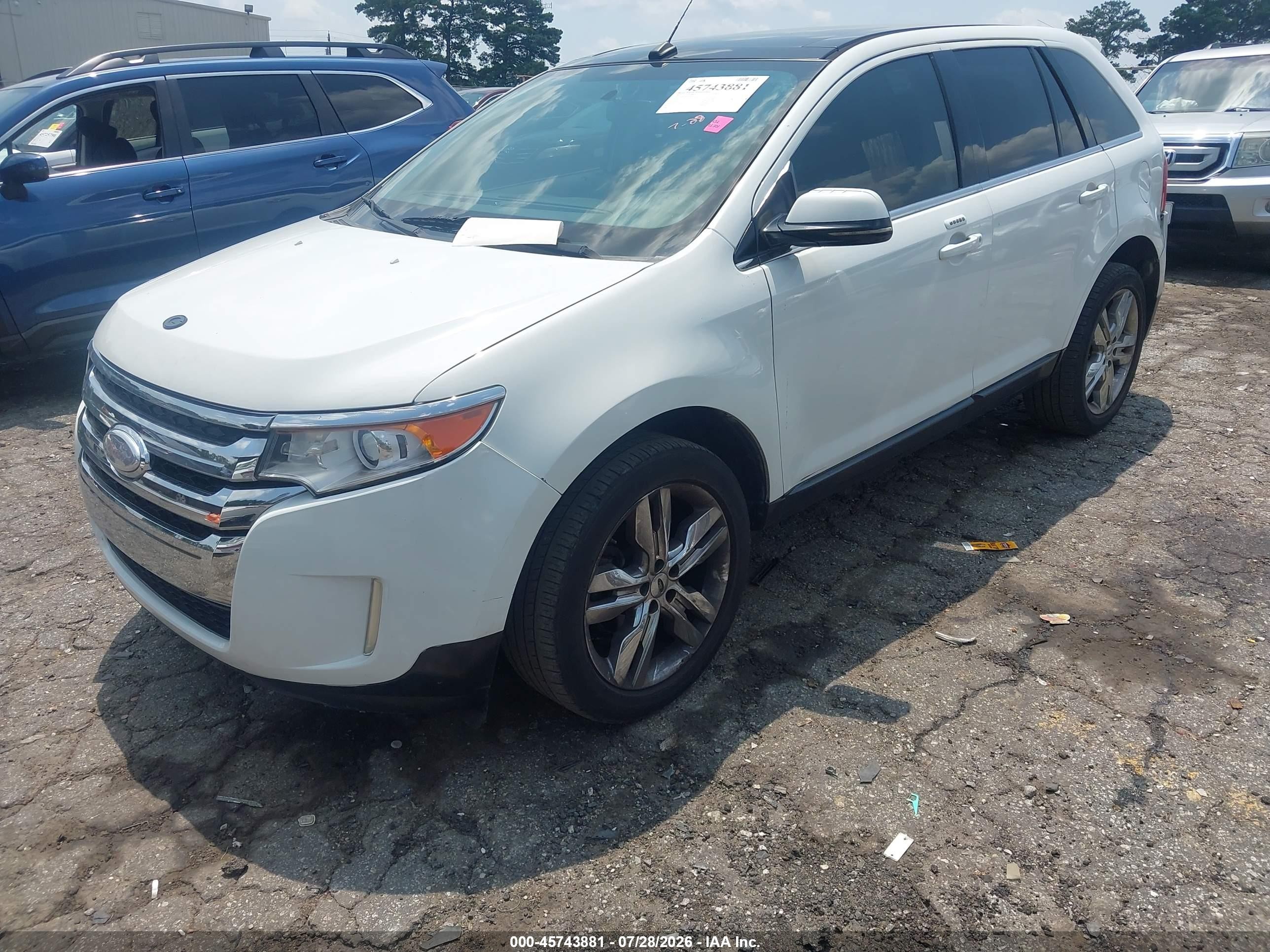 2012 Ford Edge Limited White vin: 2FMDK3KC9CBA25577