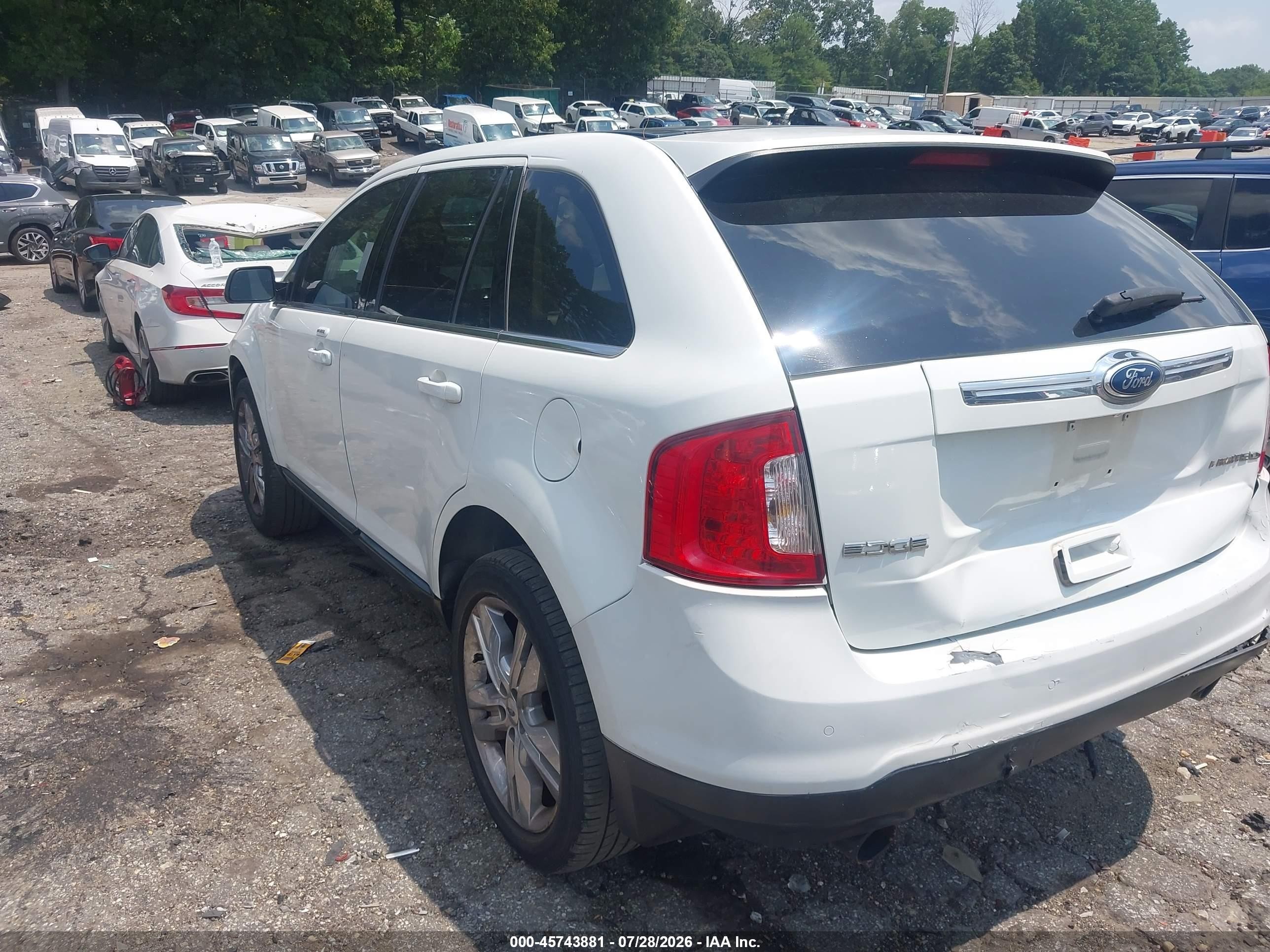 2012 Ford Edge Limited White vin: 2FMDK3KC9CBA25577