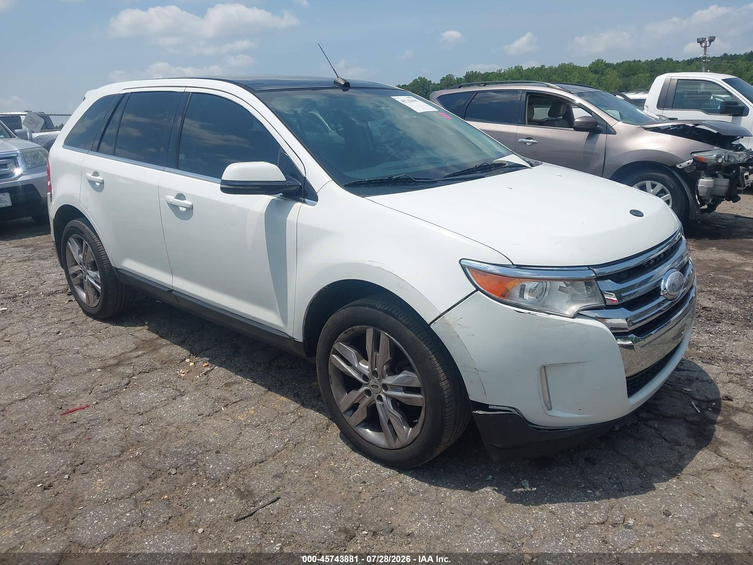 2012 Ford Edge Limited White vin: 2FMDK3KC9CBA25577