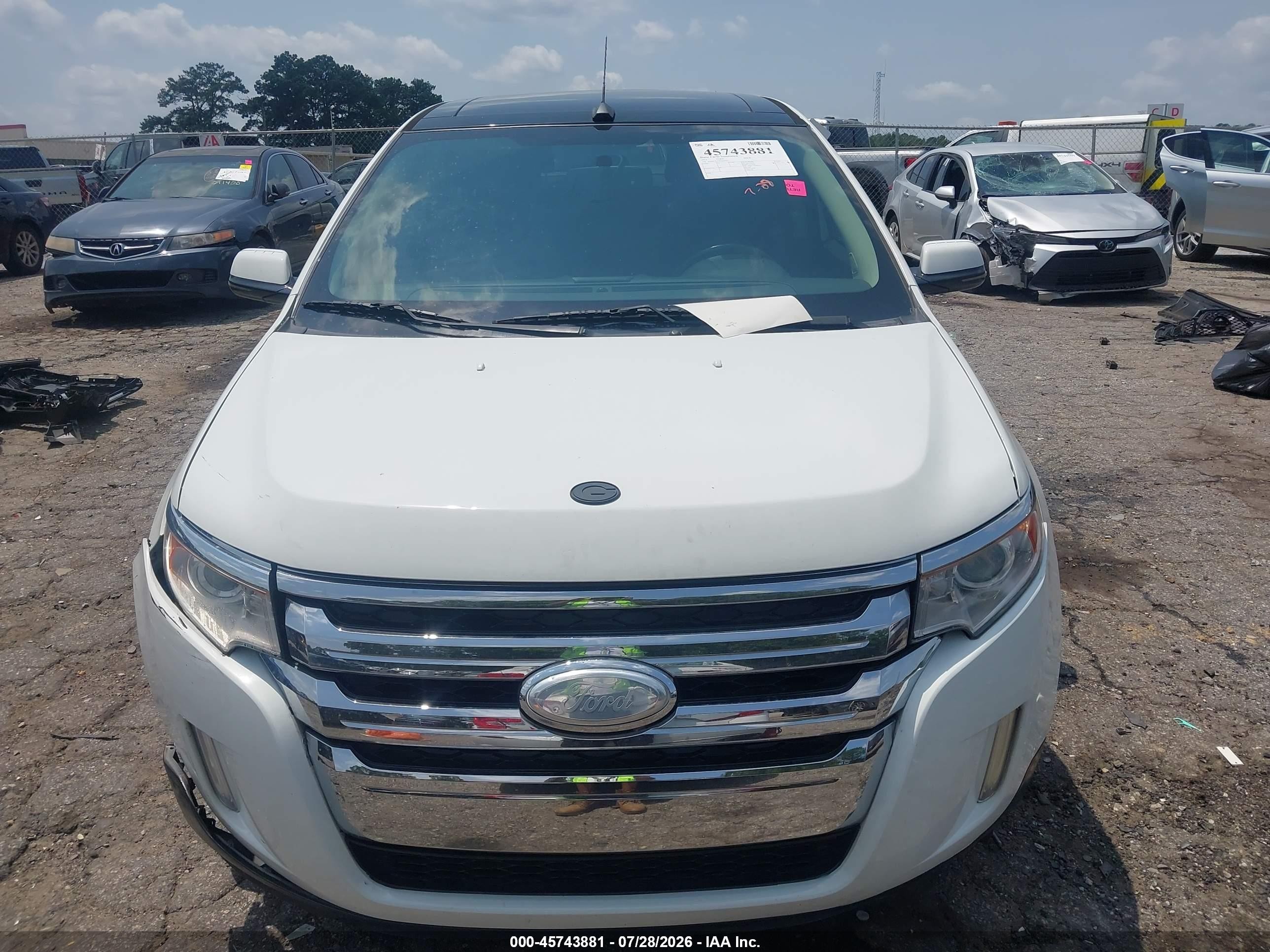 2012 Ford Edge Limited White vin: 2FMDK3KC9CBA25577