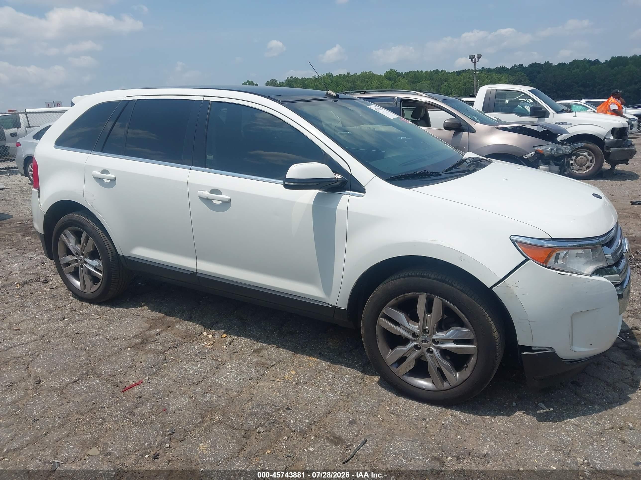 2012 Ford Edge Limited White vin: 2FMDK3KC9CBA25577