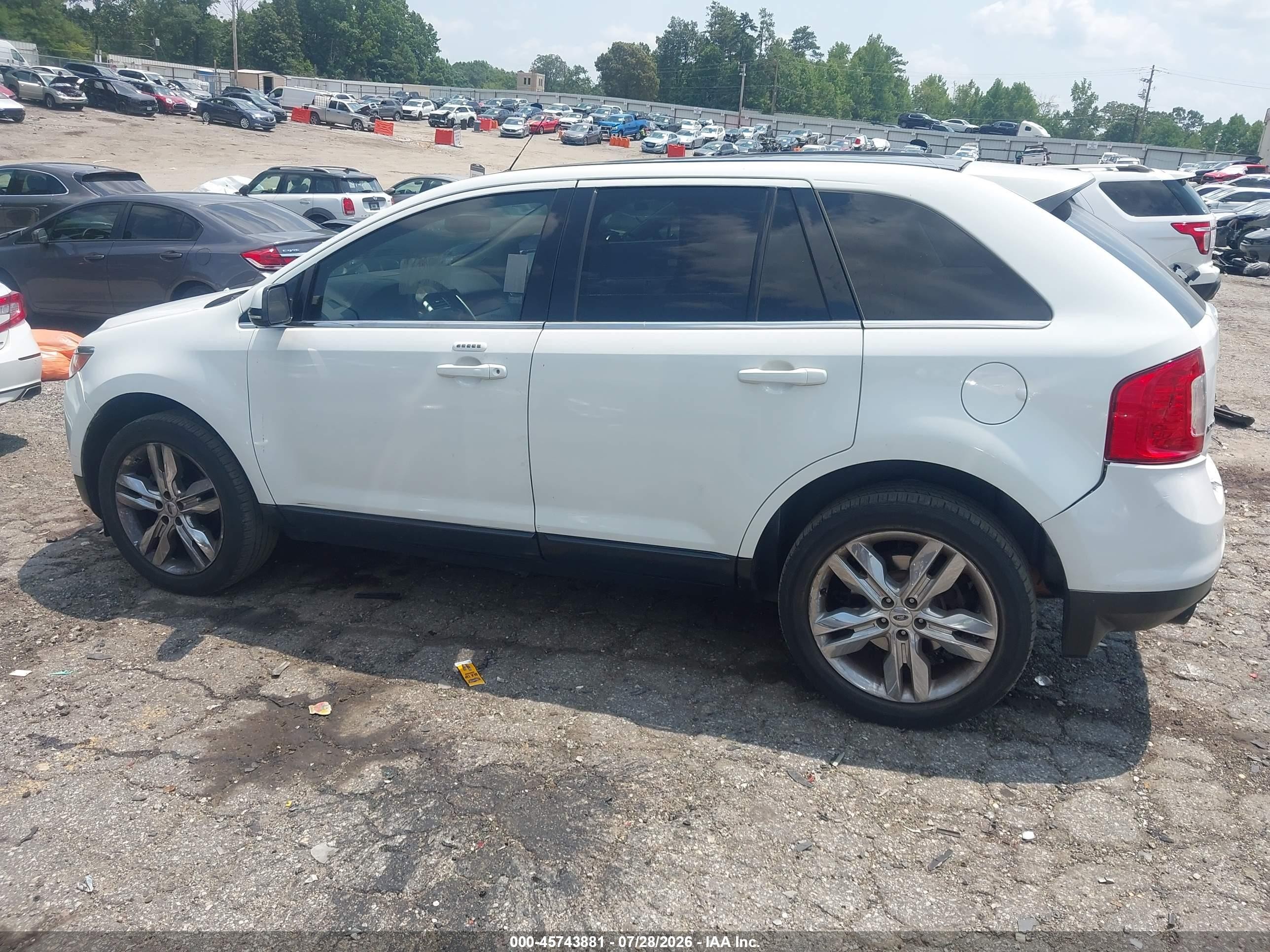 2012 Ford Edge Limited White vin: 2FMDK3KC9CBA25577