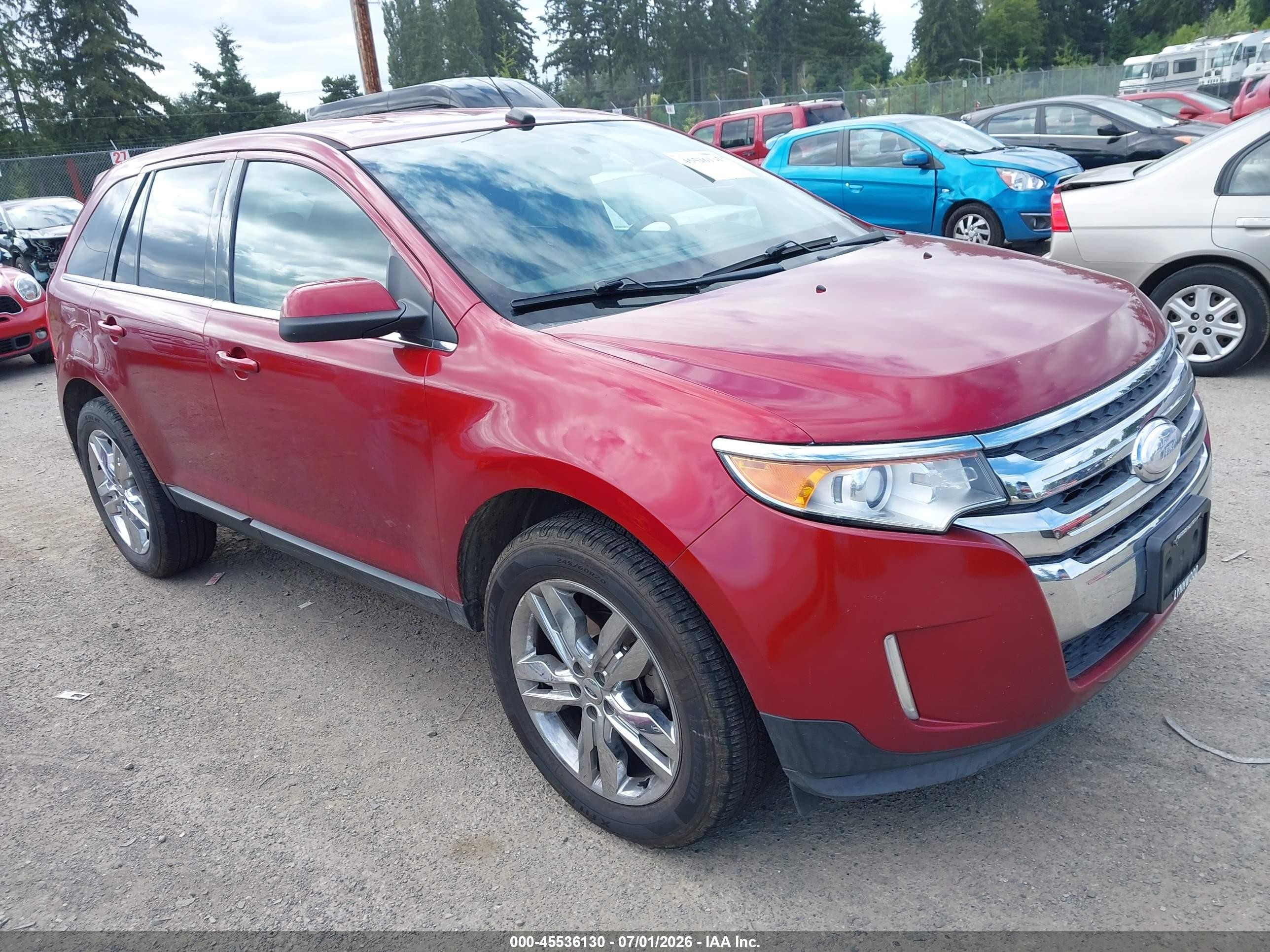 2013 Ford Edge Limited Red vin: 2FMDK3KC9DBA18369