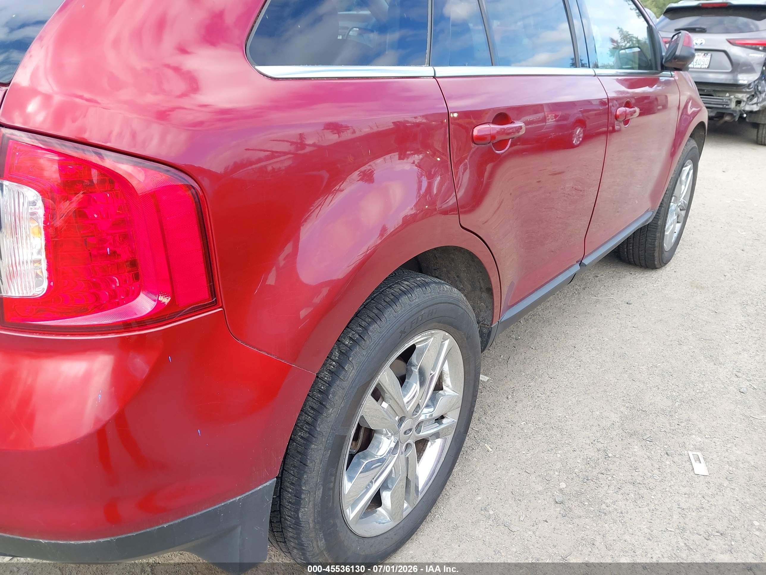 2013 Ford Edge Limited Red vin: 2FMDK3KC9DBA18369