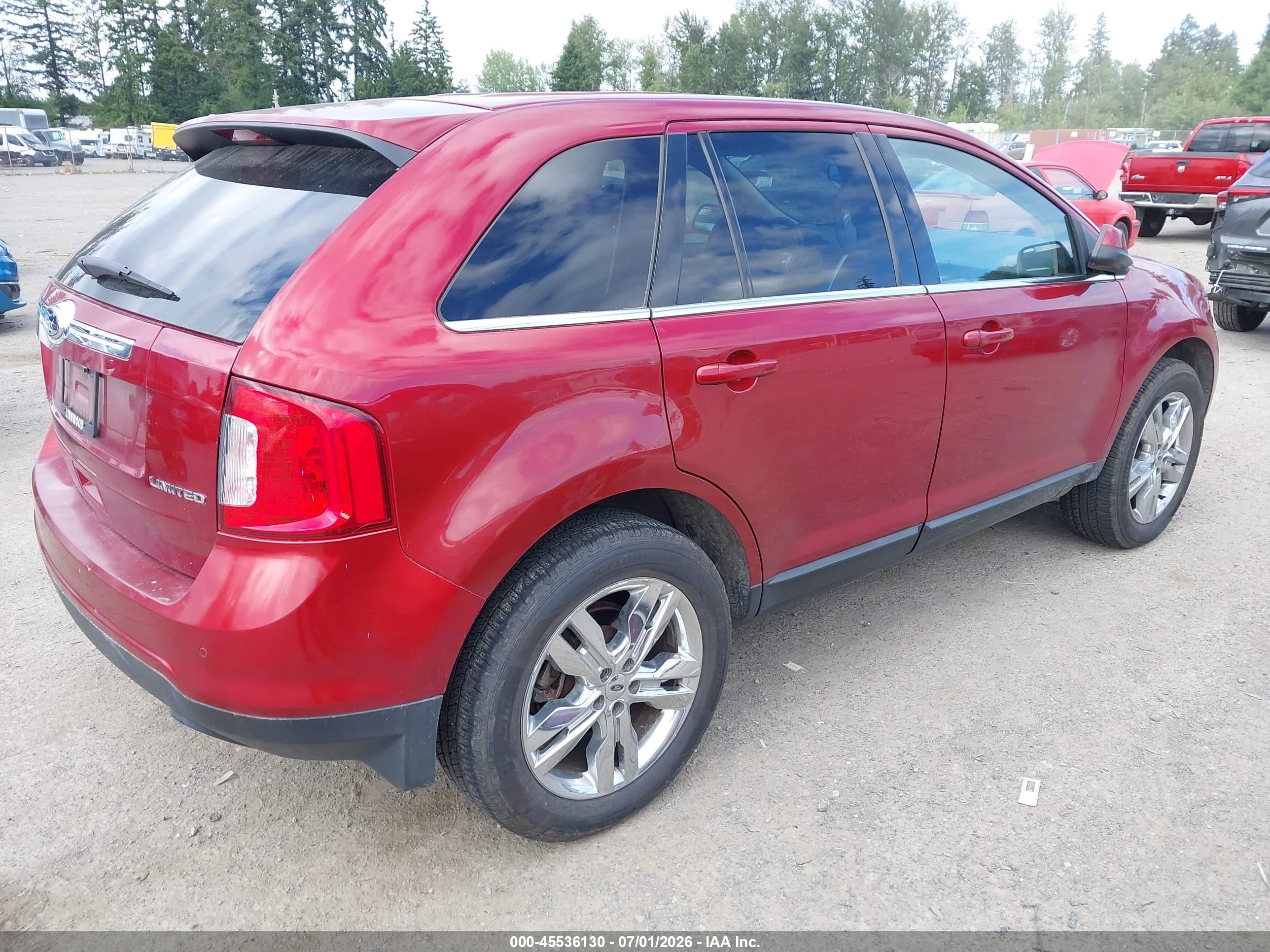 2013 Ford Edge Limited Red vin: 2FMDK3KC9DBA18369