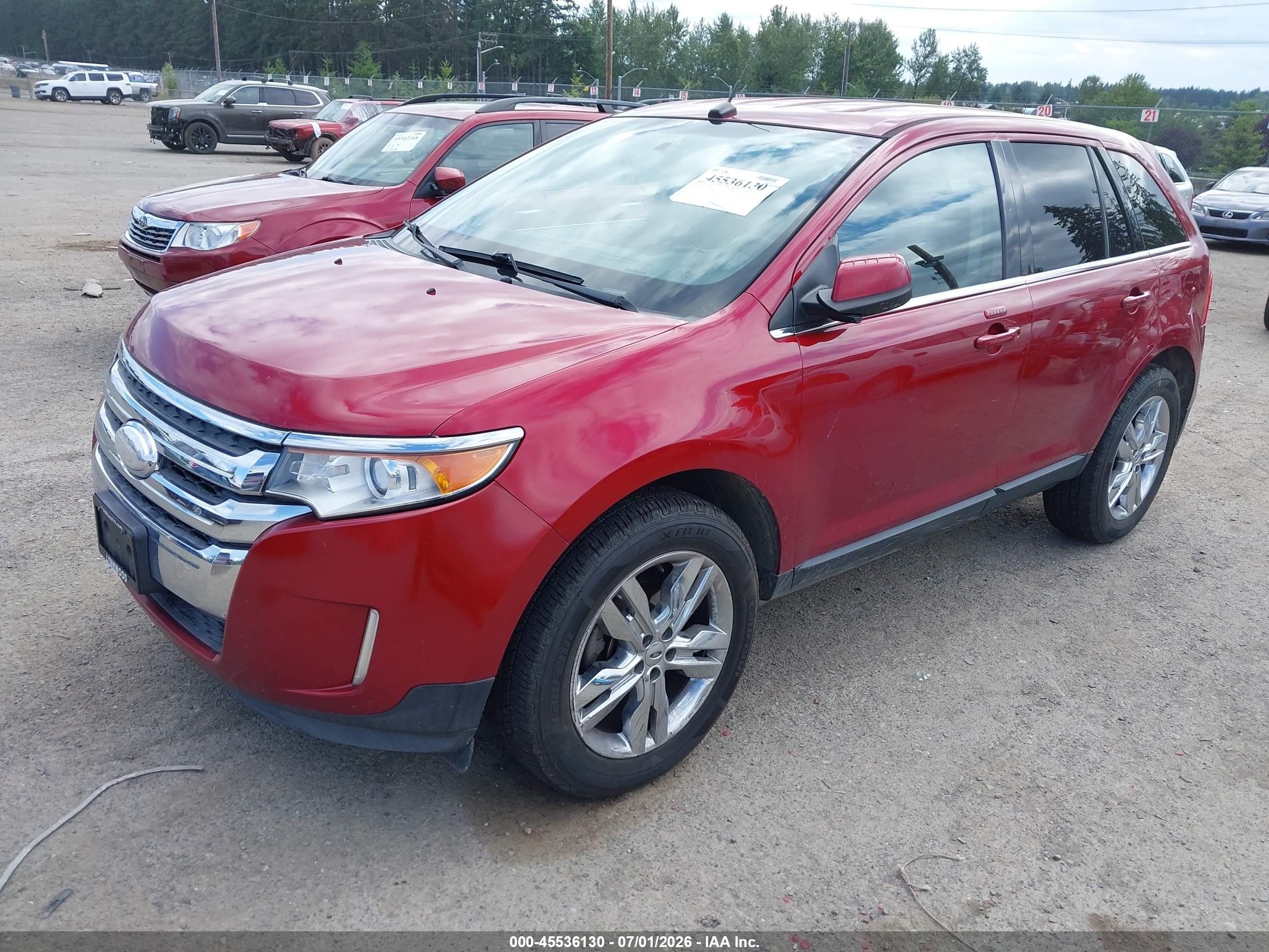 2013 Ford Edge Limited Red vin: 2FMDK3KC9DBA18369