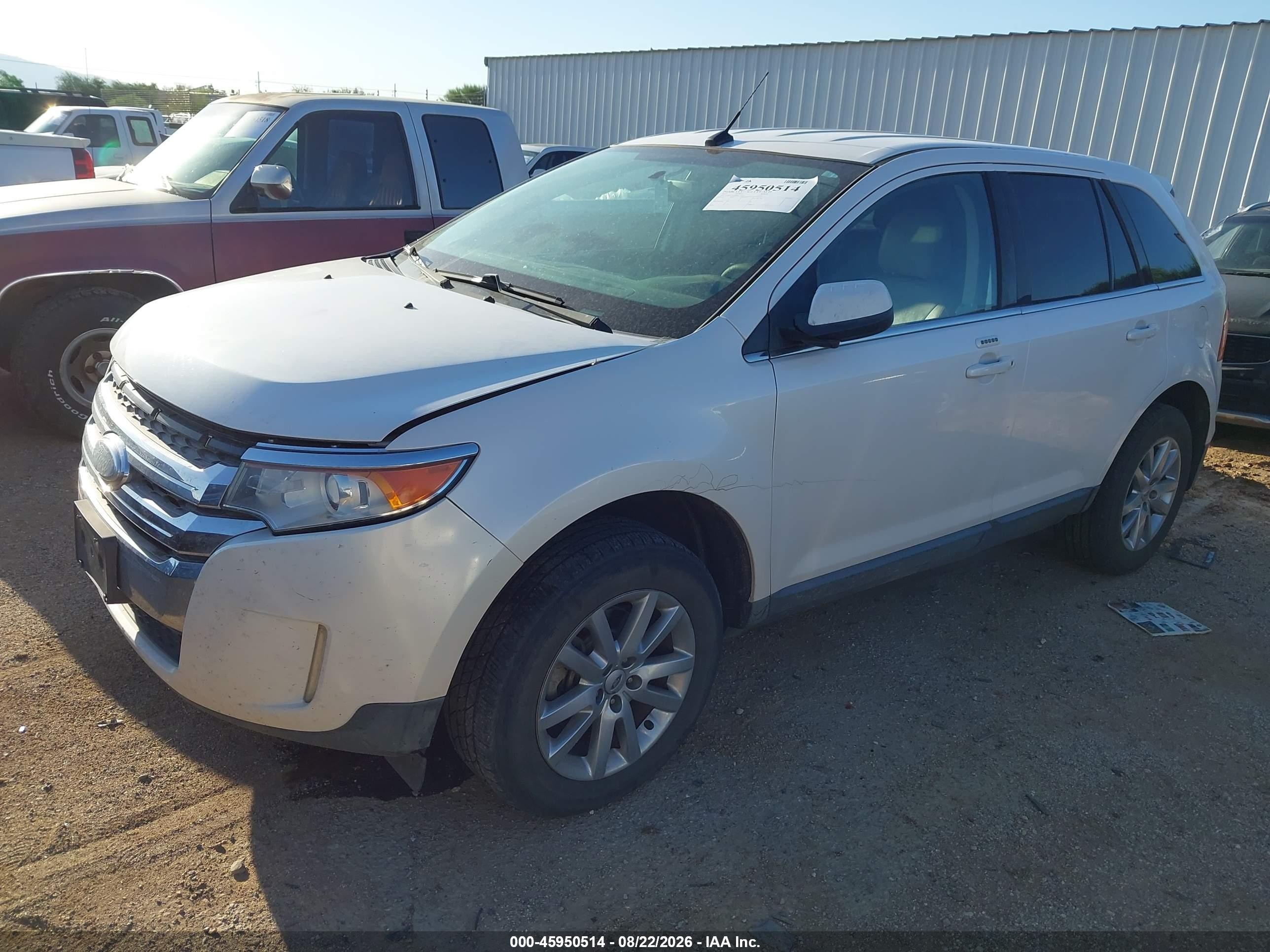 2013 Ford Edge Limited White vin: 2FMDK3KC9DBA75753