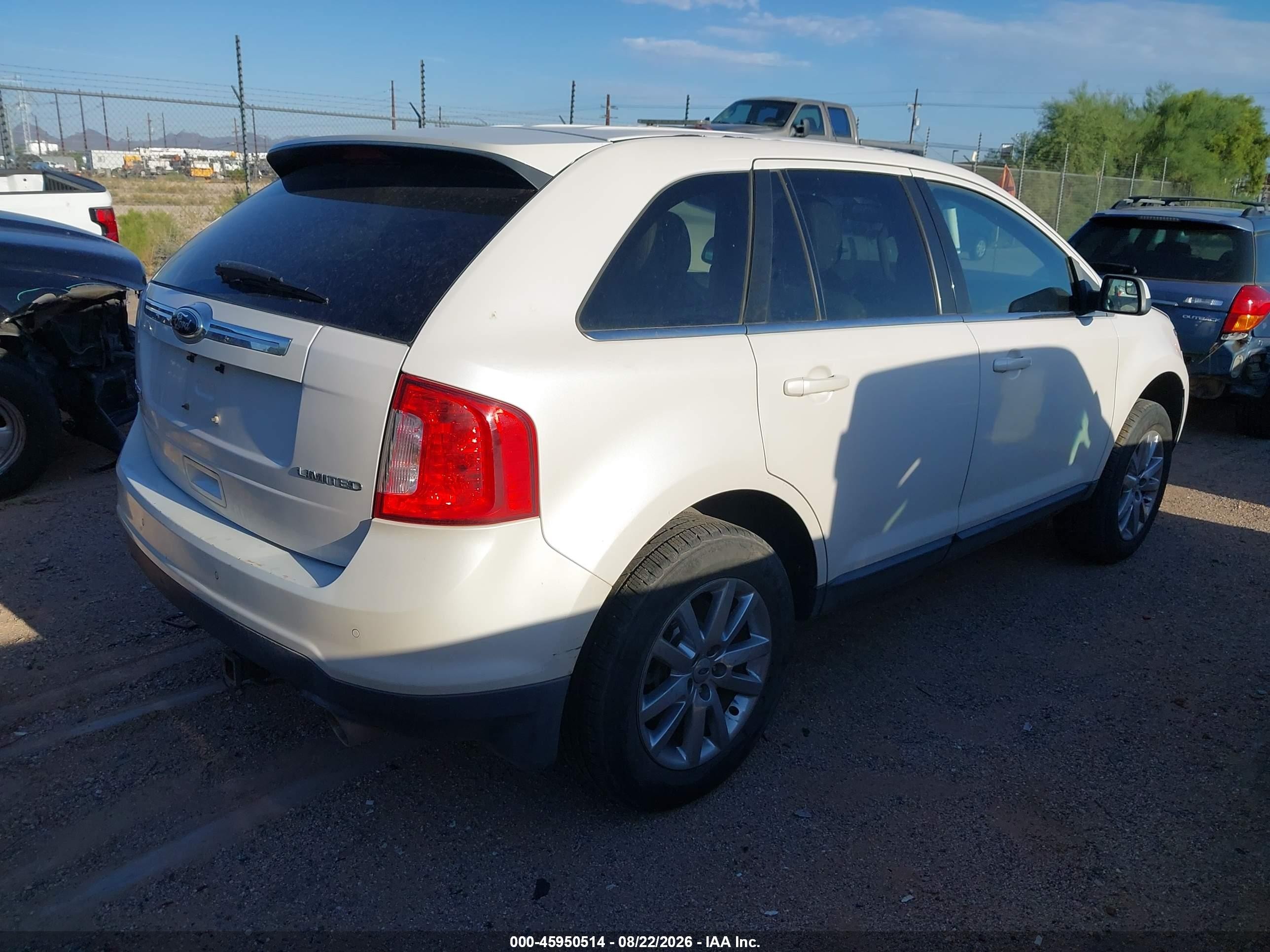 2013 Ford Edge Limited White vin: 2FMDK3KC9DBA75753